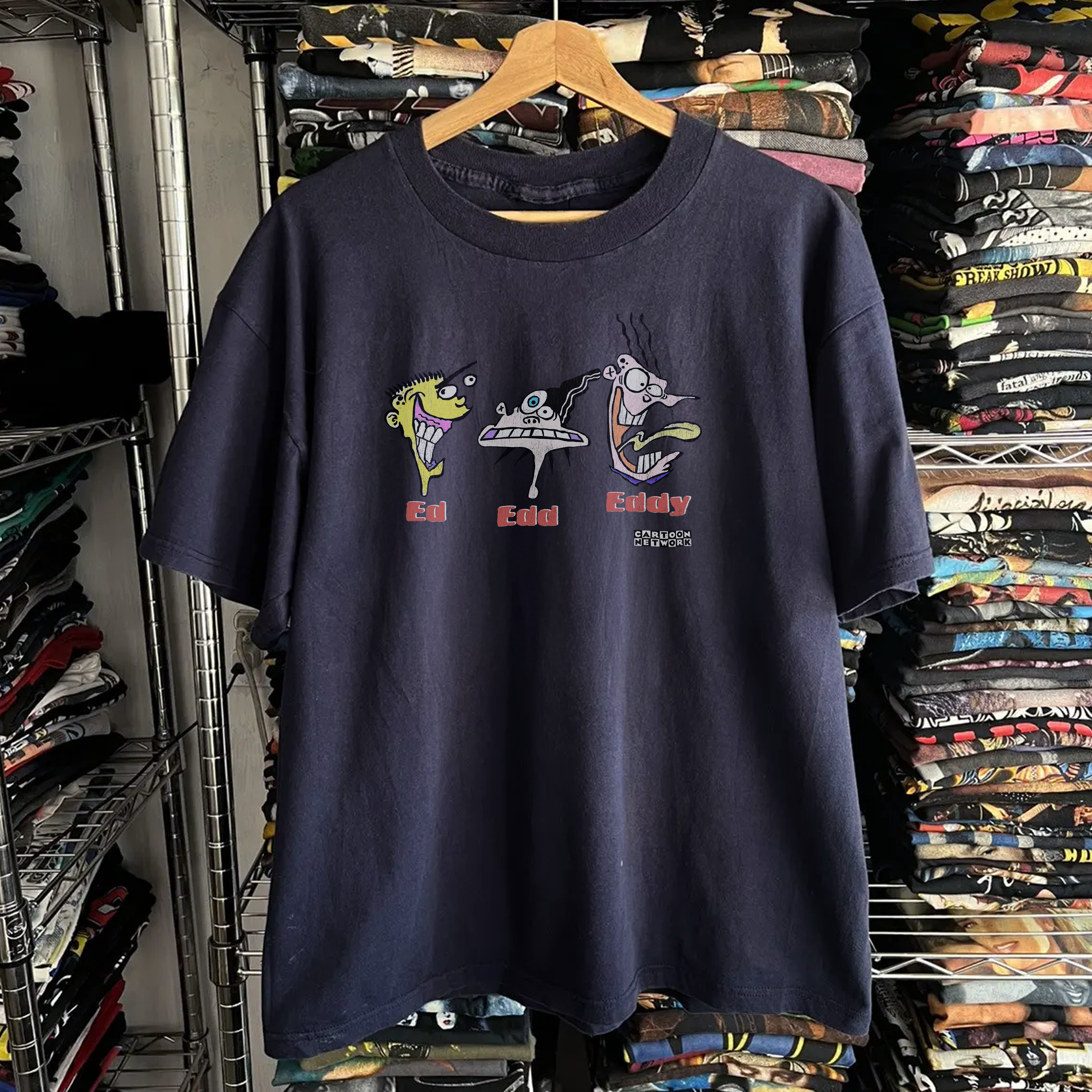 Y2k Ed, Edd & Eddy Washed Navy Tee – Strike Anywhere Vintage