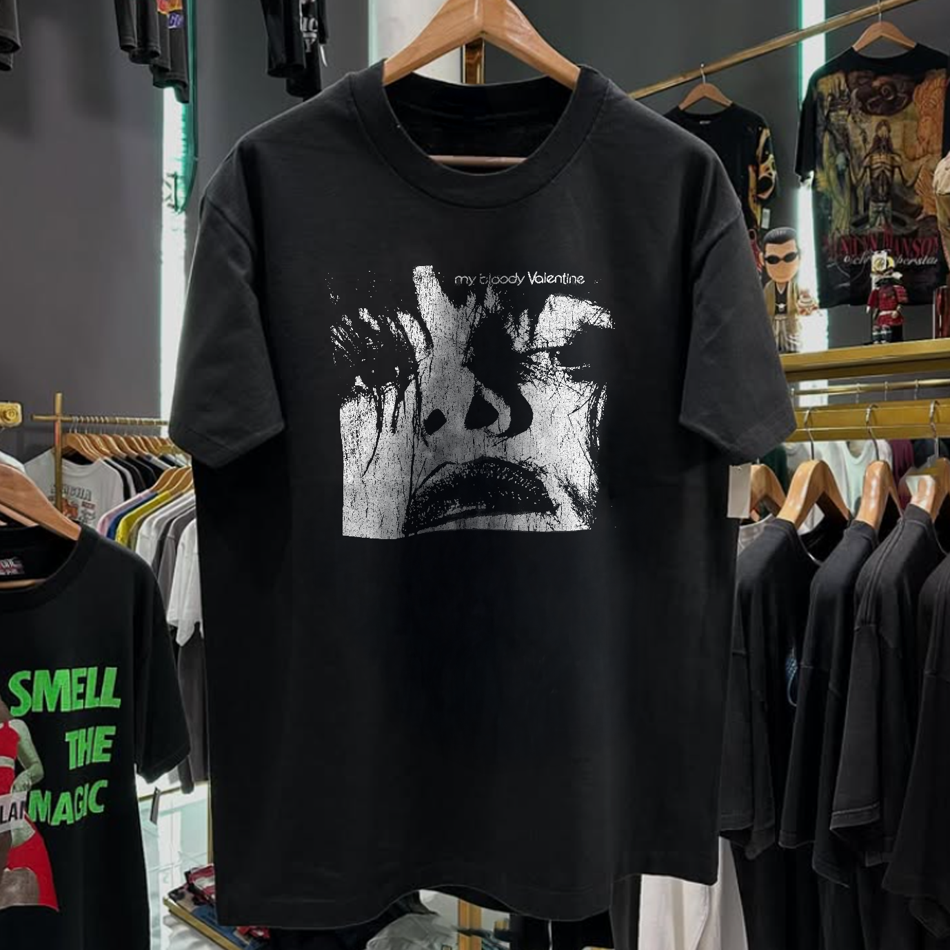 1995 My Bloody Valentine Seminal Ep Rare Washed Black T-Shirt 1995 My Bloody Valentine Seminal Ep Rare Washed Black T-Shirt