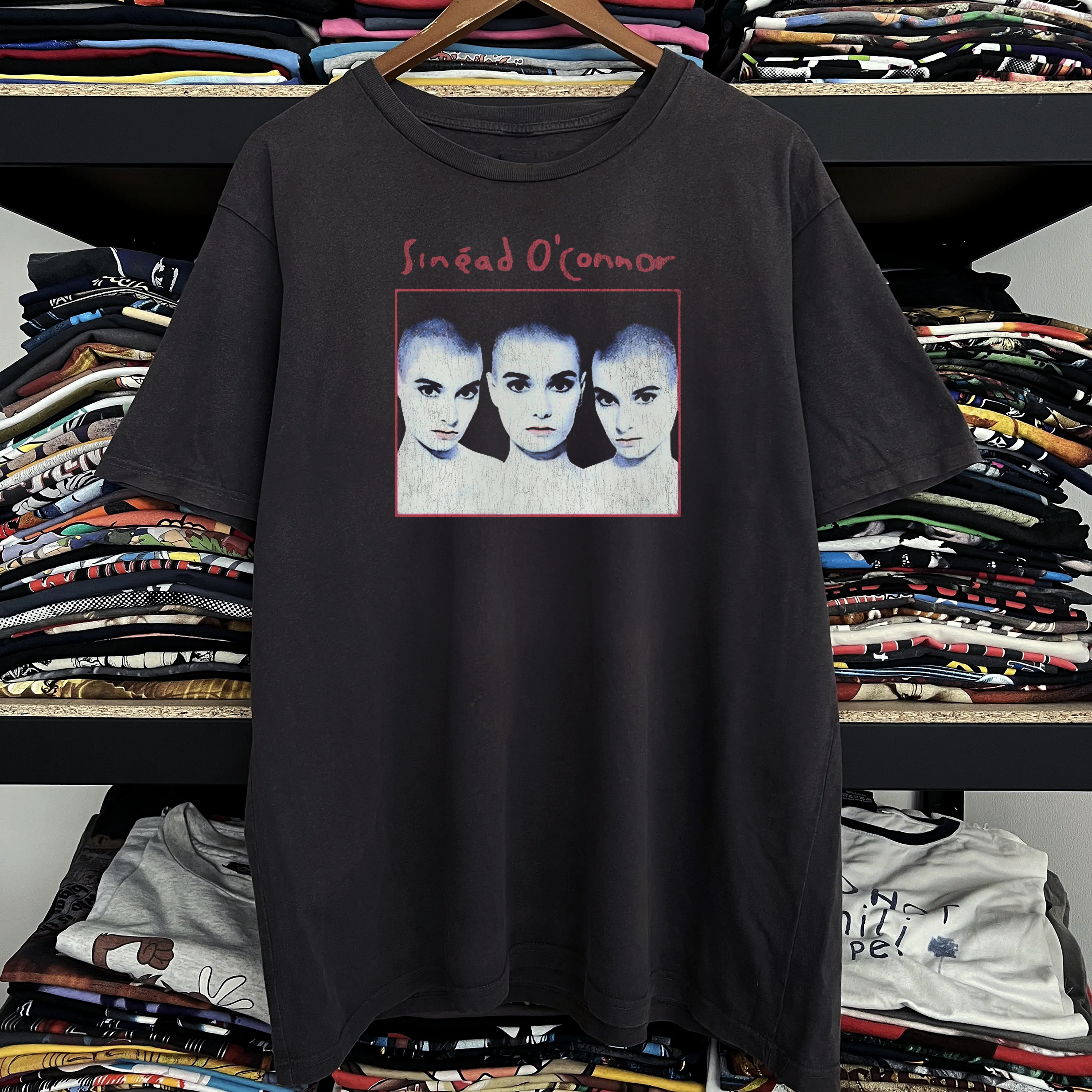 90s Rare Sinead O'Connor Washed Black Tee – Strike Anywhere Vintage