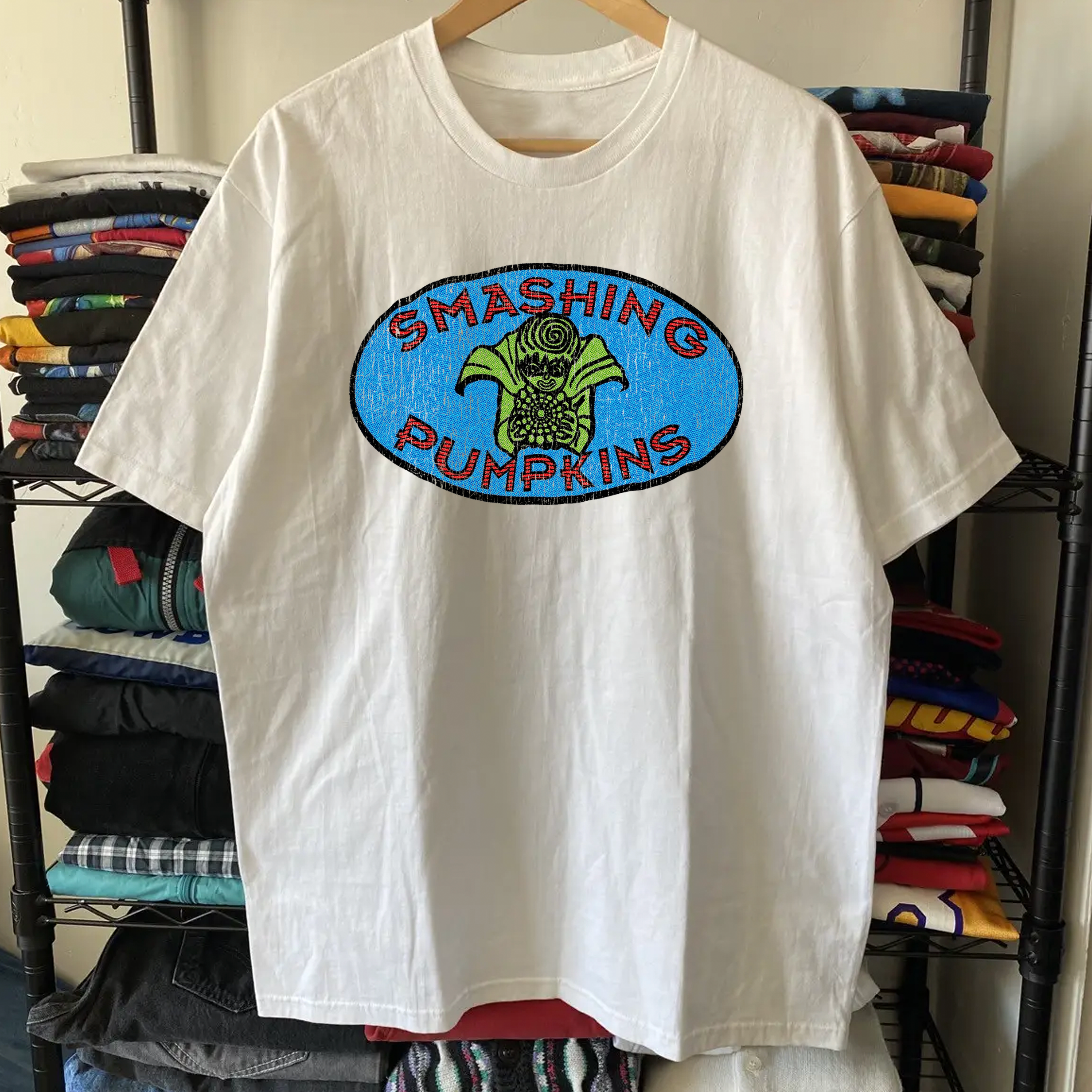 Rare Smashing Pumpkins Washed White Tee – Strike Anywhere Vintage