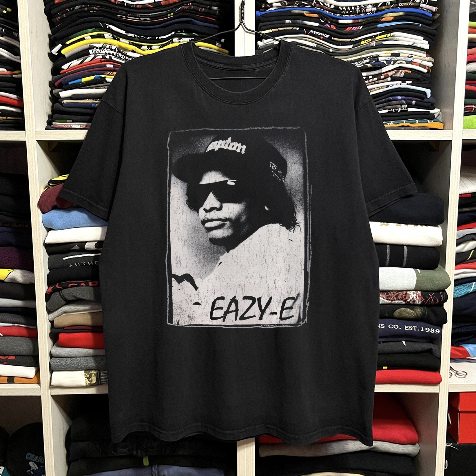 Rare Eazy E Washed Black Tee – Strike Anywhere Vintage