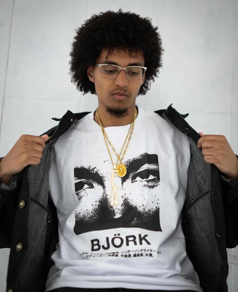 90s Bjork Washed White Tee – Strike Anywhere Vintage