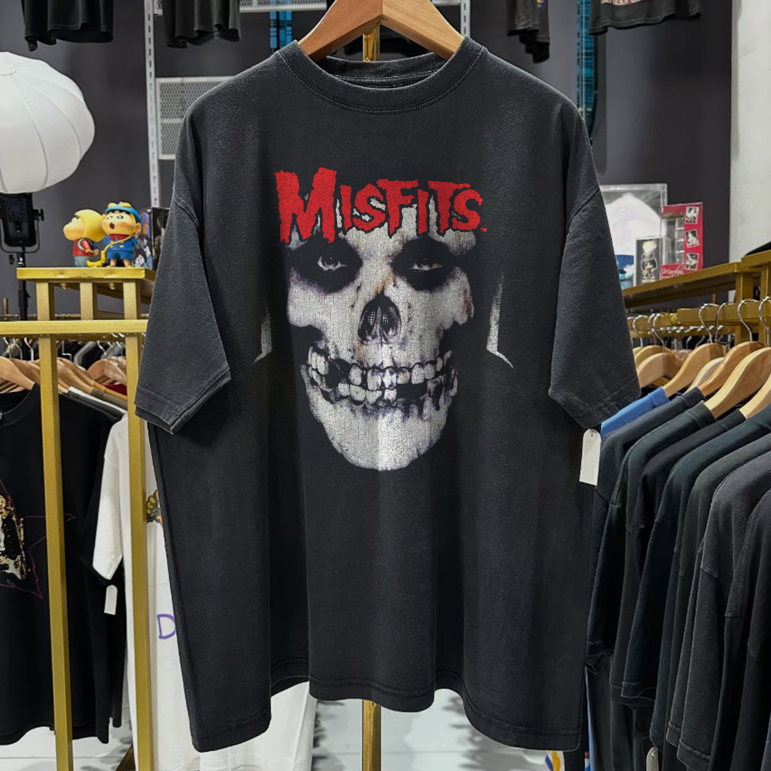 95 Misfits Cyclopian Music Rare Washed Black T-Shirt – Strike
