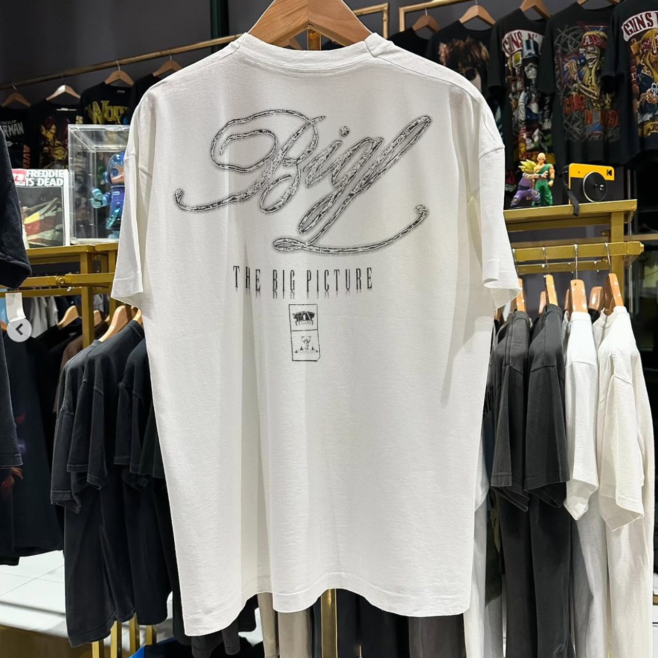 Y2K BIG-L 'THE BIG PICTURE' GRAIL RARE WASHED WHITE T-SHIRT