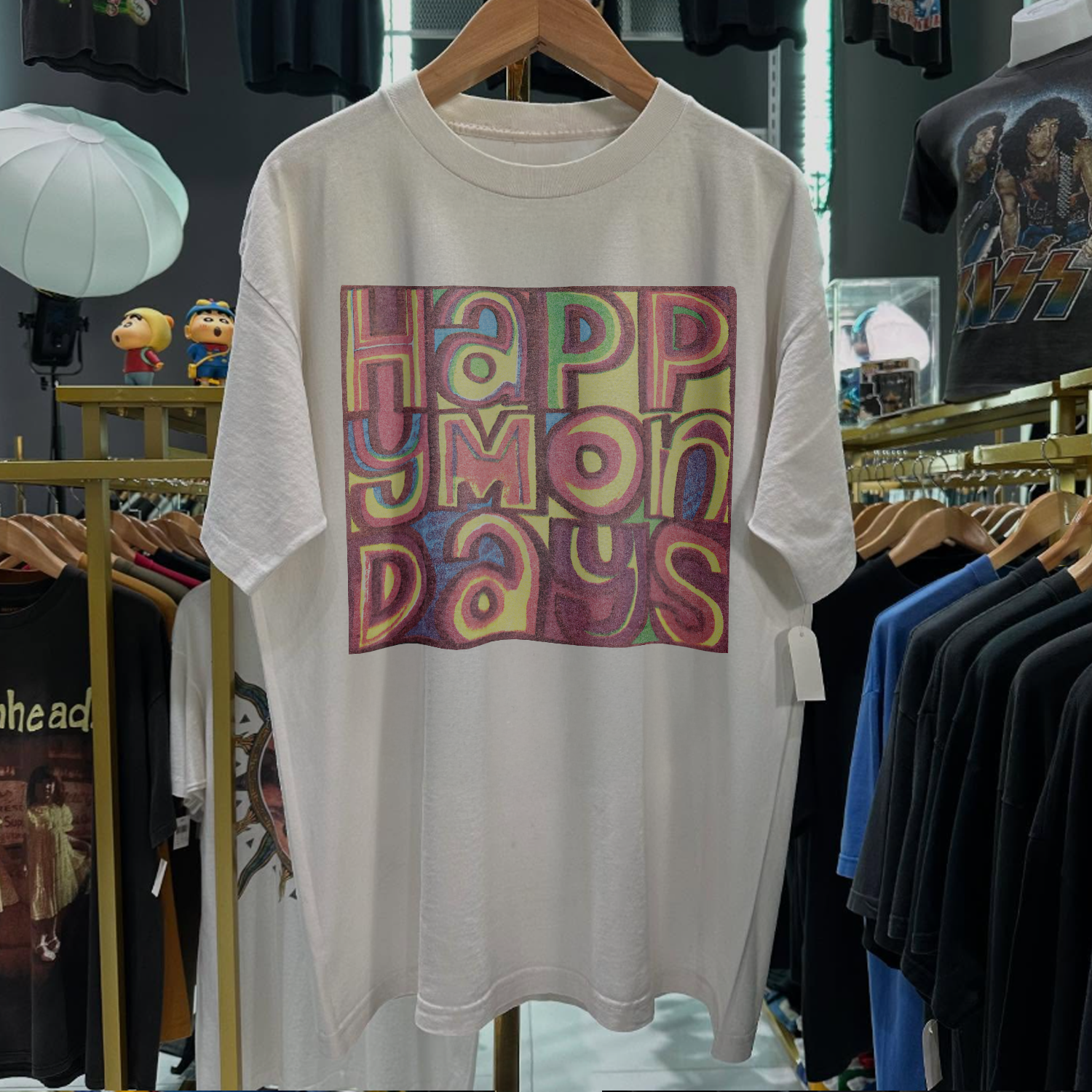 90S Happy Mondays Rare Washed White T-Shirt – Strike Anywhere Vintage