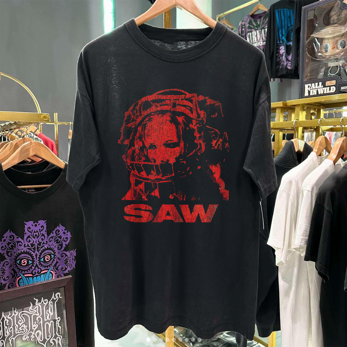 Saw (Red) 2004 Promo Vintage Washed Black T-Shirt – Strike Saw (Red) 2004 Promo Vintage Washed Black T-Shirt – Strike