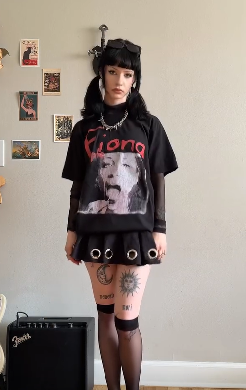 90S Sucker's Prayer 'Fiona Apple' Rare Washed Black T-Shirt