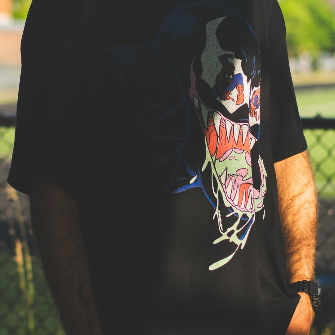 Venom 1995 Spidey Eyes Vintage Washed Black T-Shirt – Strike
