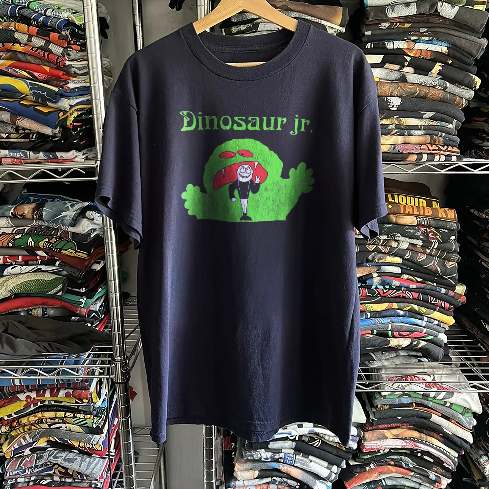 Rare Dinosaur Jr Monster Washed Navy Tee – Strike Anywhere Vintage