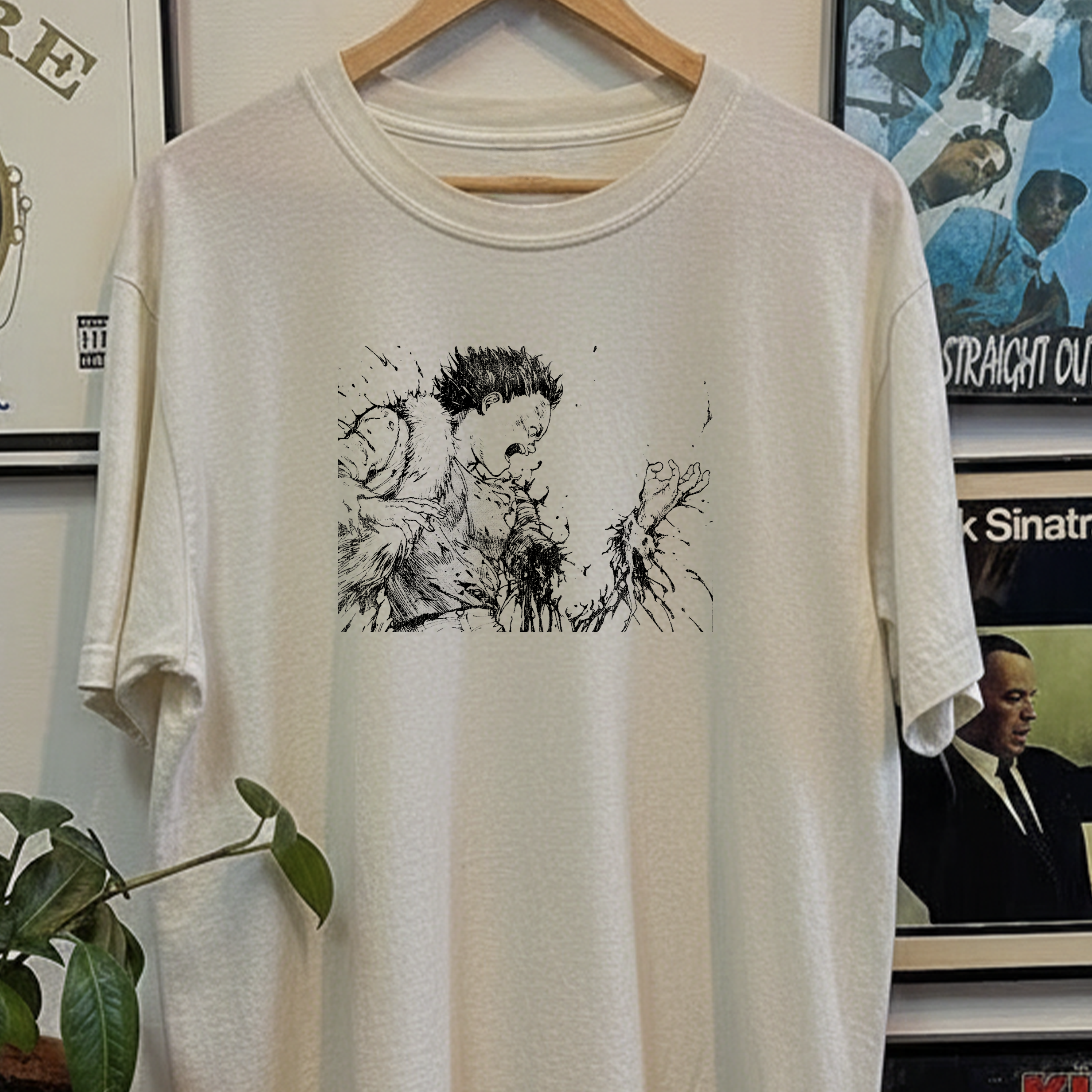 Rare Vintage Akira Washed White Tee – Strike Anywhere Vintage