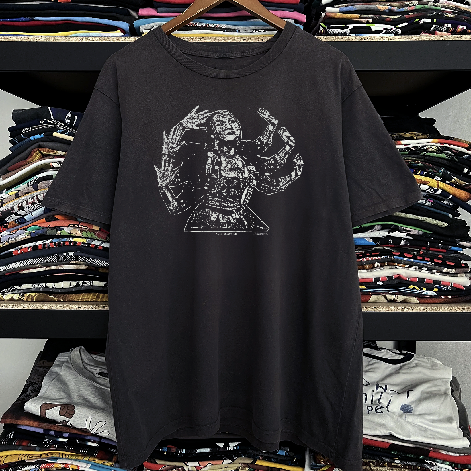 1993 Soundgarden Kali Tour Washed Black Tee – Strike Anywhere Vintage