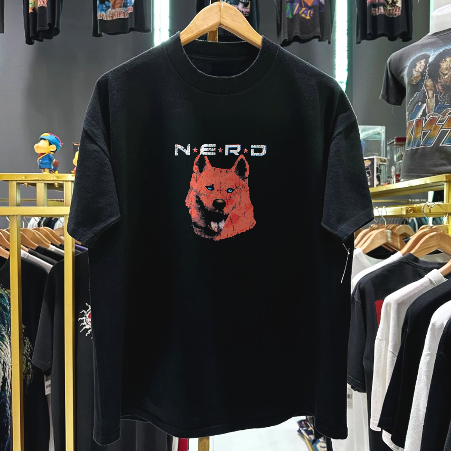 2004 N*E*R*D 'Fly Or Die' Promo Rare Washed Black T-Shirt – Strike