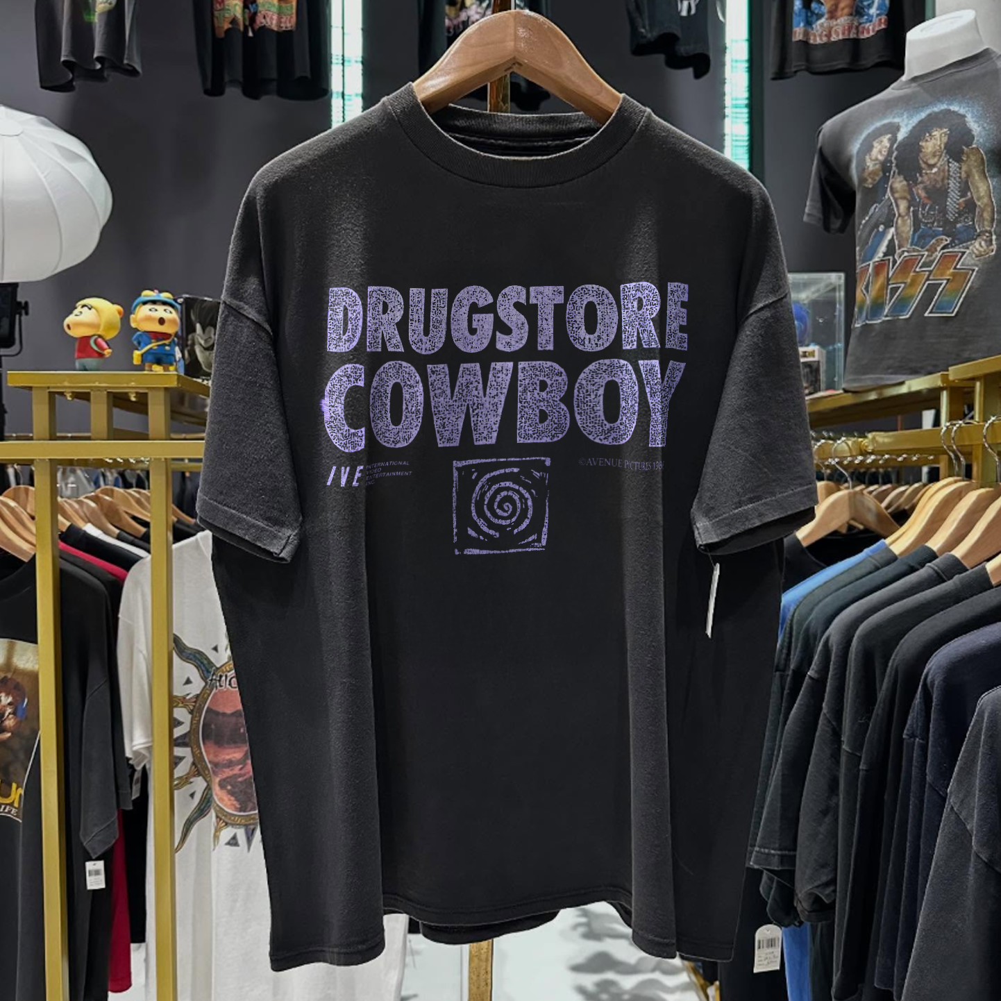 1989 Drugstore Cowboy Promo Rare Washed Black T-Shirt – Strike