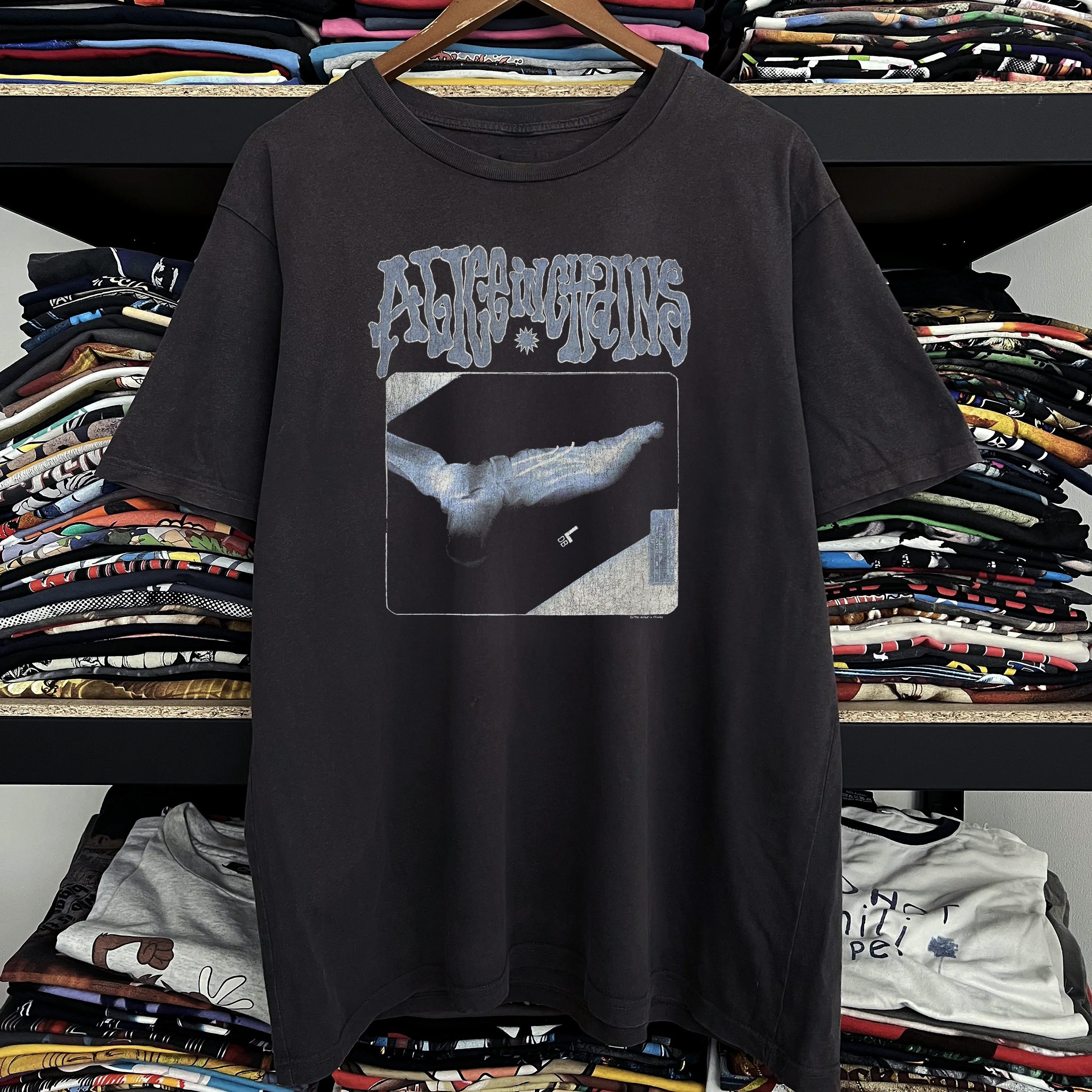 1992 Alice In Chains Broken Foot Xray Washed Black Tee – Strike 1992 Alice In Chains Broken Foot Xray Washed Black Tee – Strike