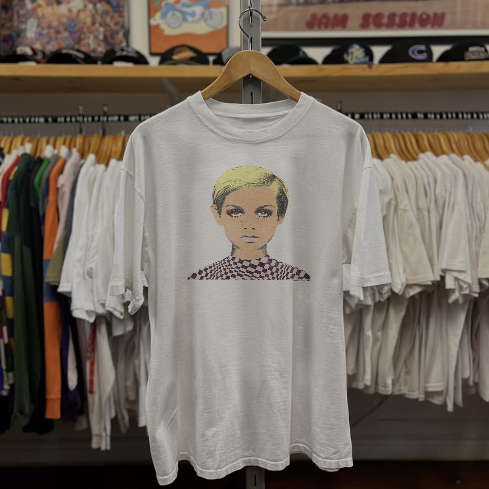Rare Twiggy It's A Mod World Washed White Tee – Strike Anywhere