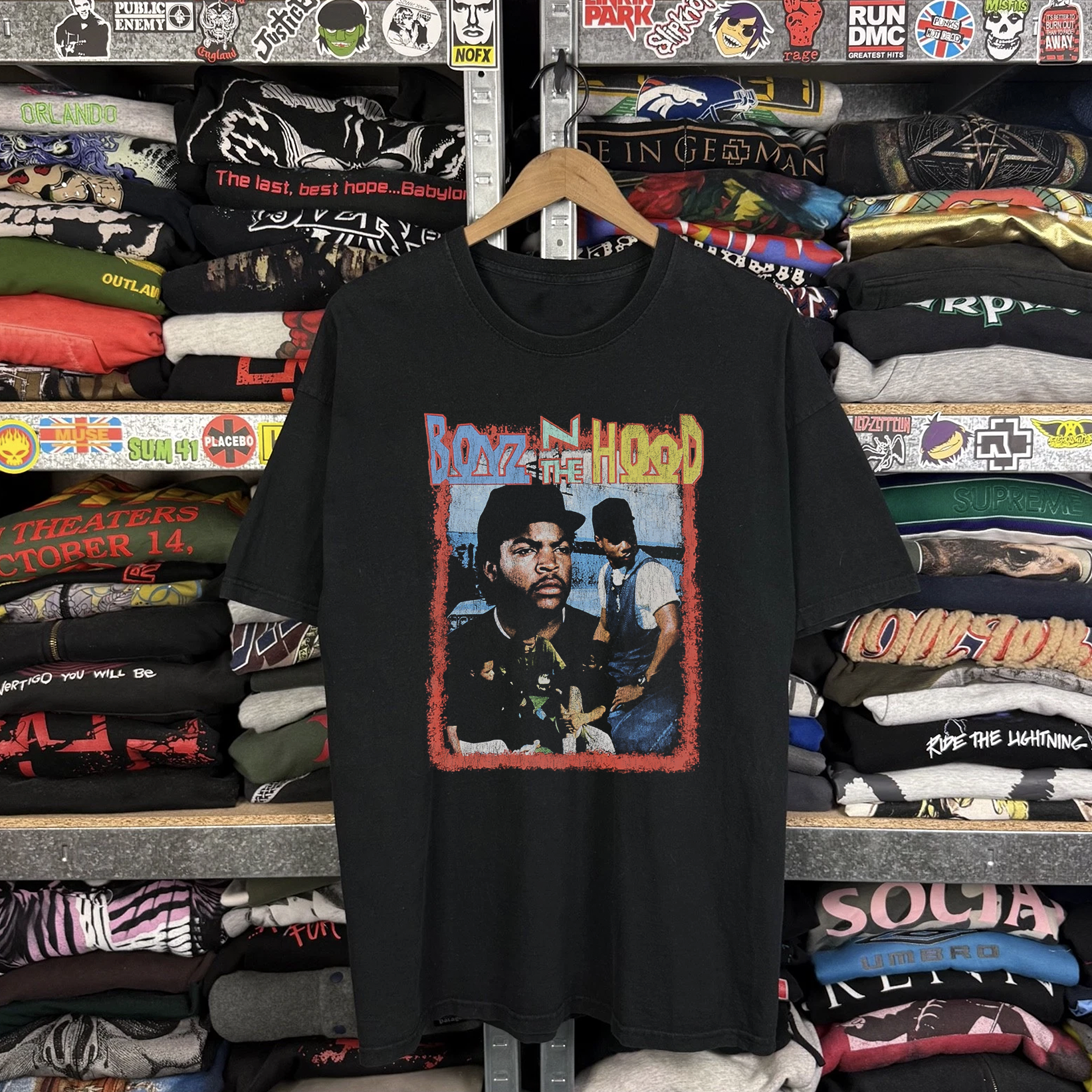 90s Boyz N The Hood Washed Black Tee – Strike Anywhere Vintage