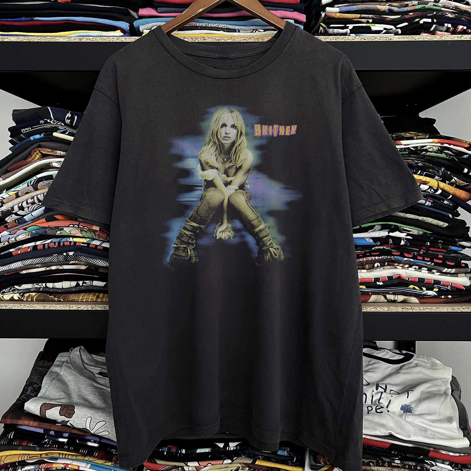 2001 Britney Spears Tour Washed Black Tee – Strike Anywhere Vintage