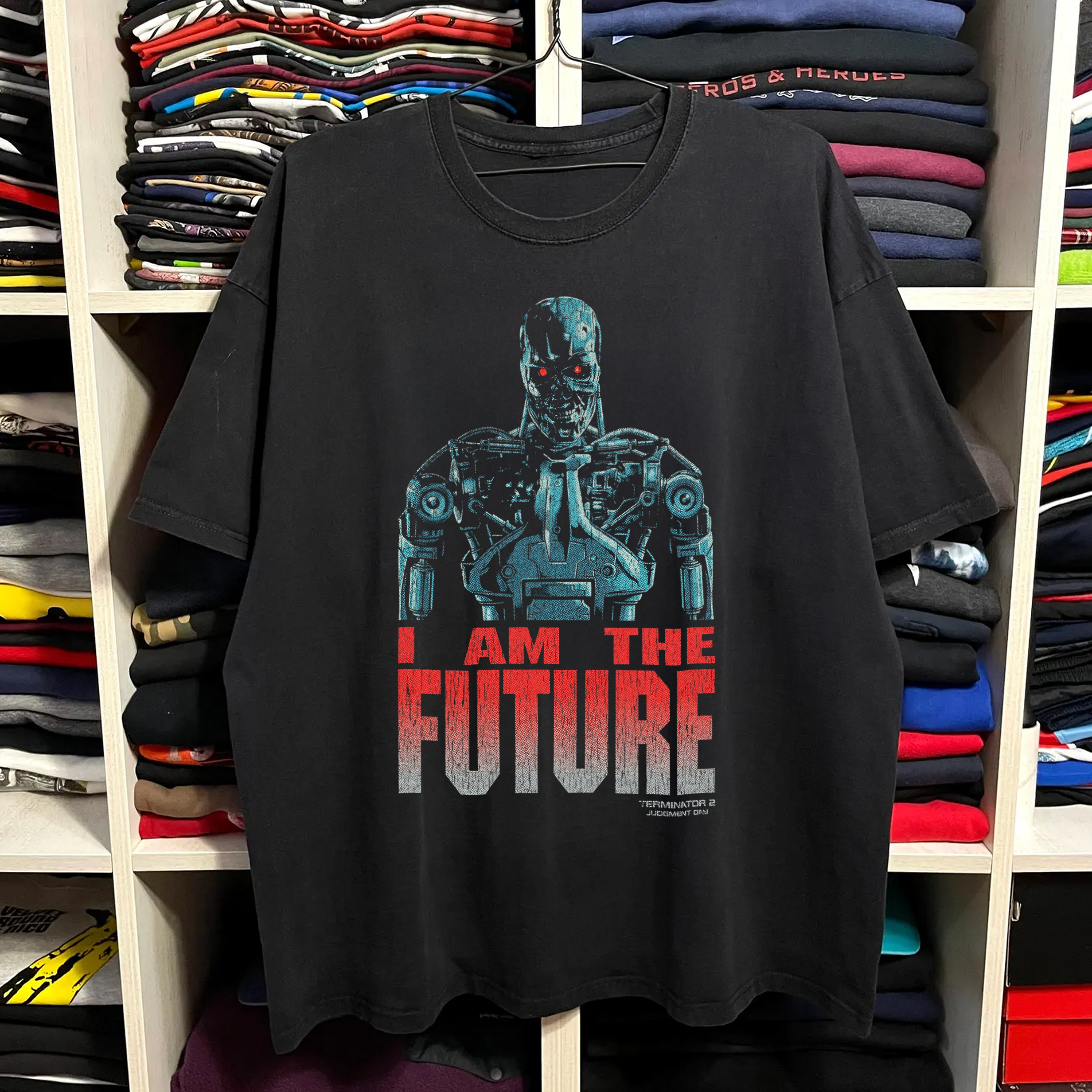 TERMINATOR 2 Tシャツ ブラック XL Terminator 2 Judgement Day Washed Black Tee – Strike Anywhere Vintage