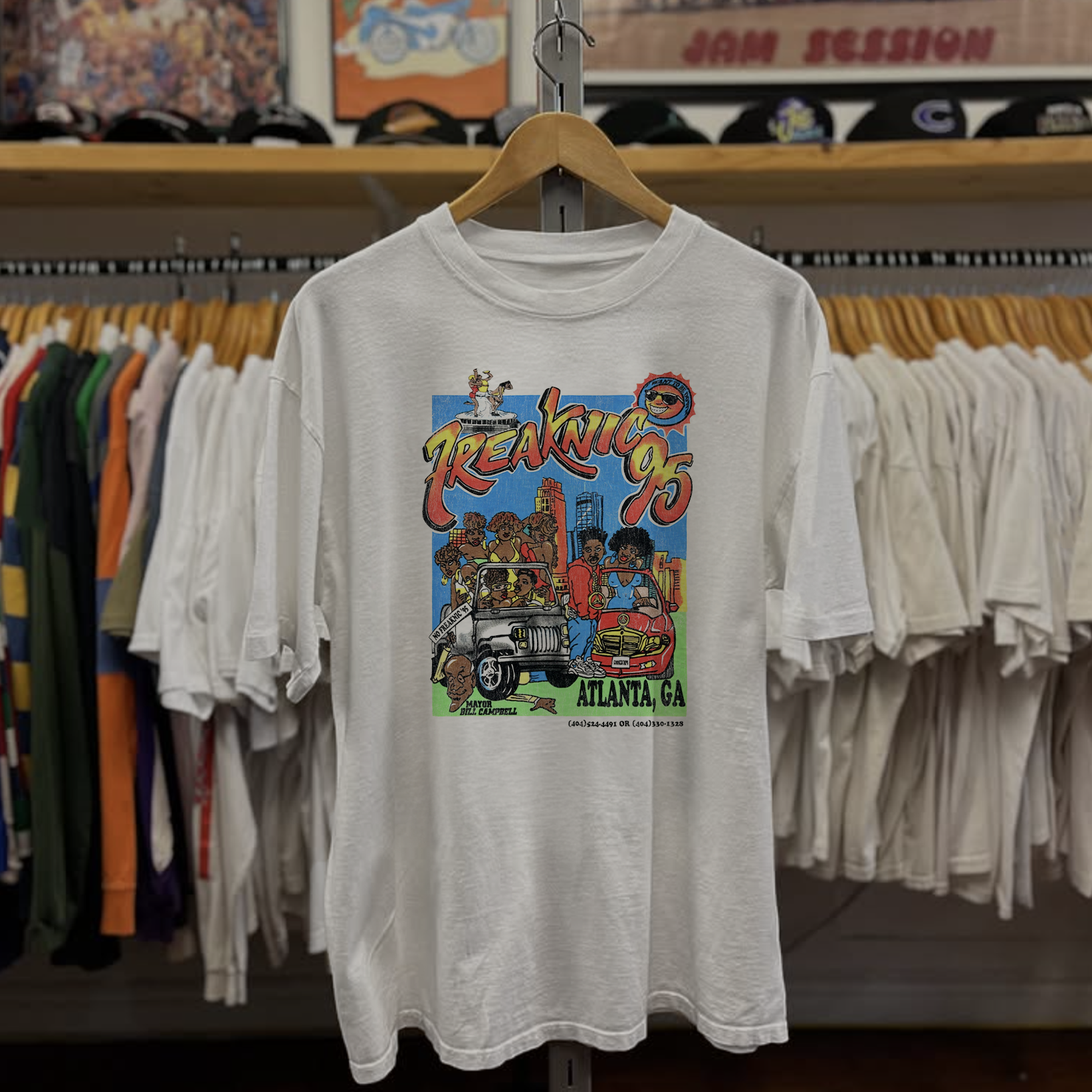 Atlanta Freaknic 95 Washed White Tee – Strike Anywhere Vintage