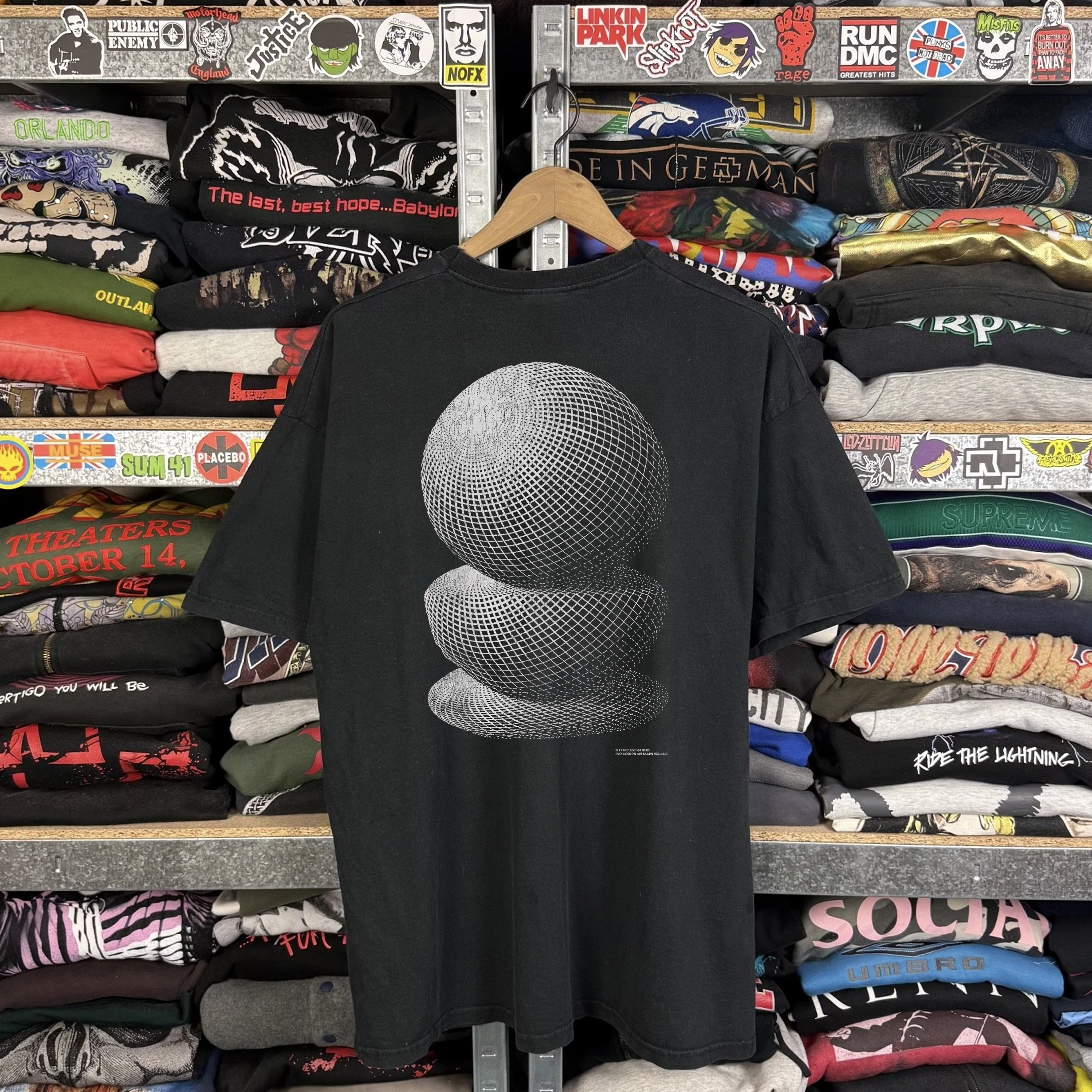 Rare M.C. Escher Washed Black Tee