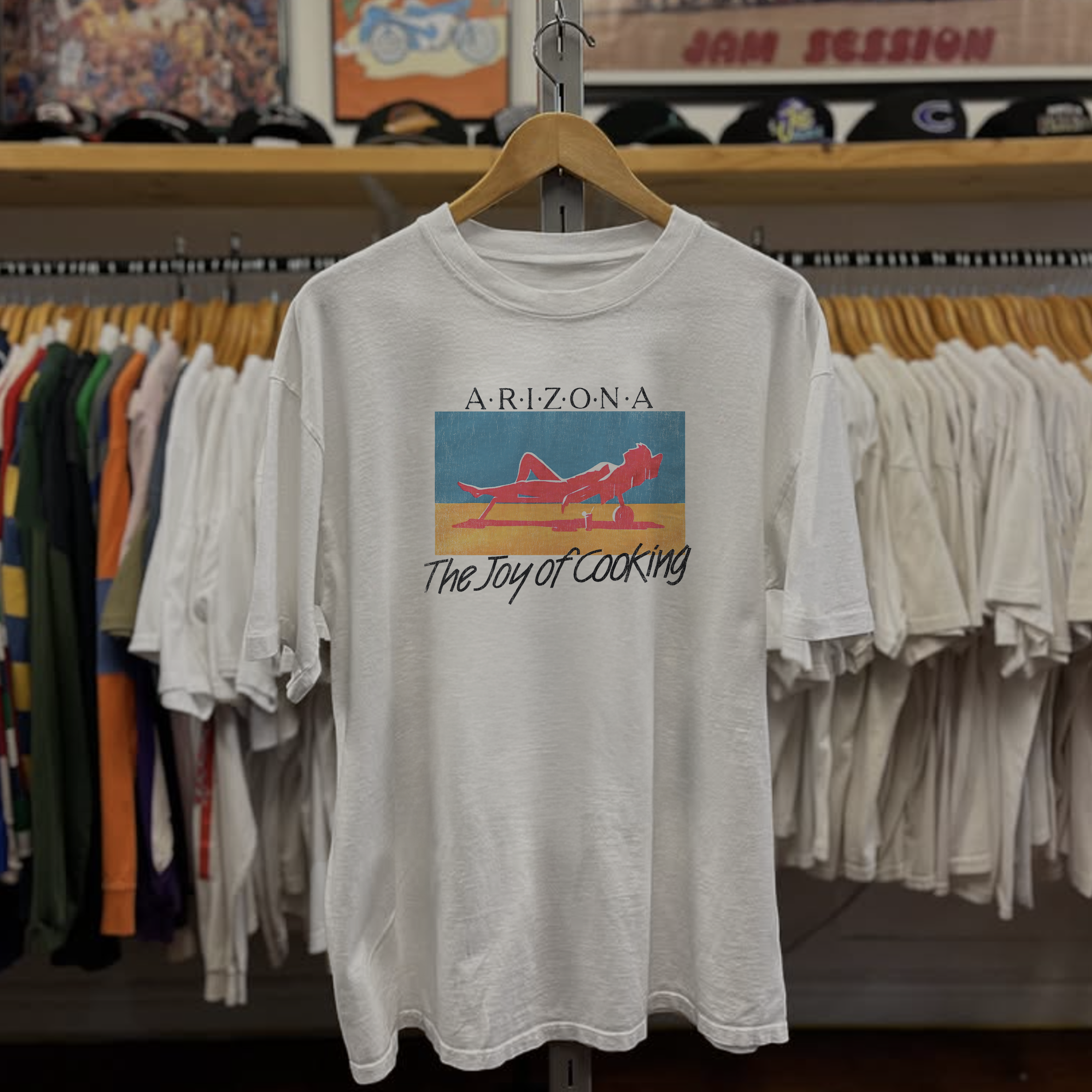 Rare Arizona The Joy Of Cooking Washed White Tee