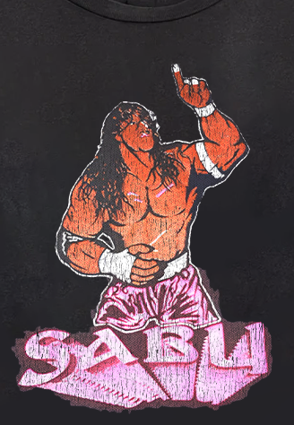 Super Rare ECW Sabu Vintage Washed Black Tee