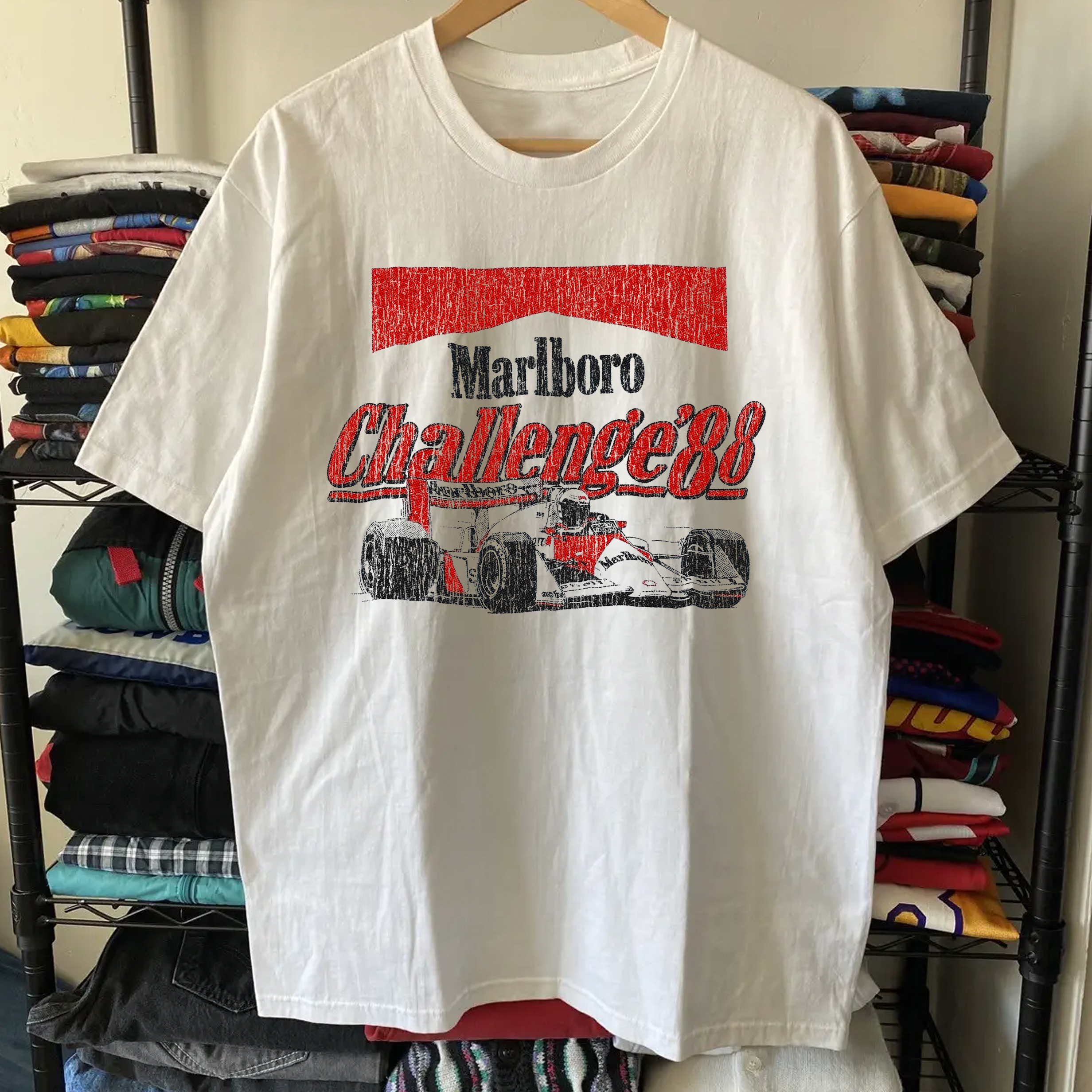 Marlboro Challenge '88 Washed White Tee