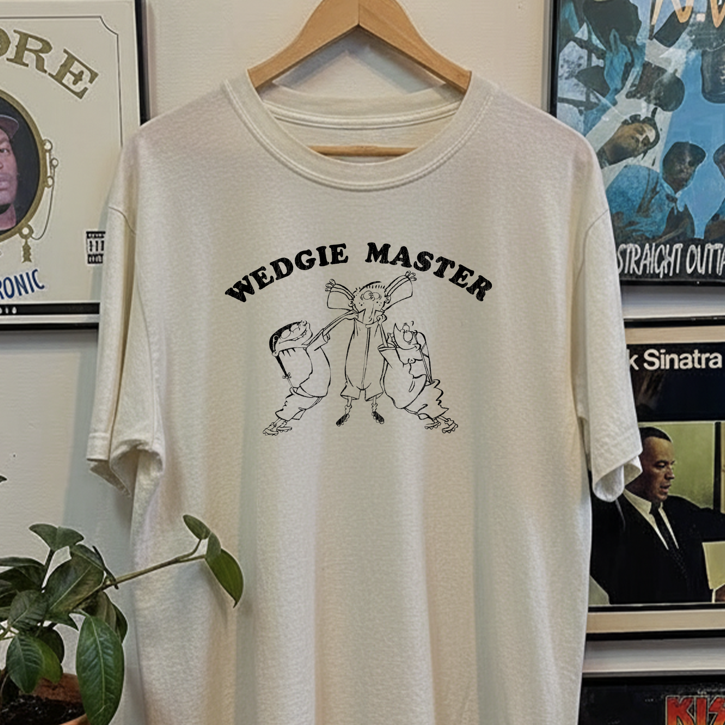 2005 Ed Edd and Eddy Wedgie Master Washed White Tee