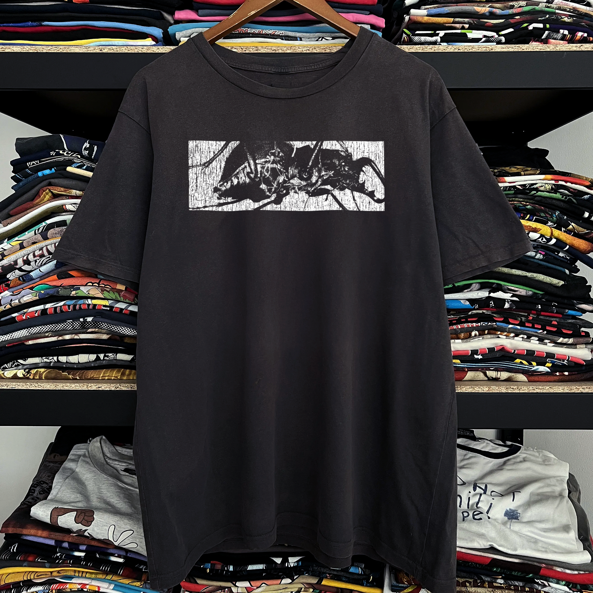 90s Massive Attack Washed Black Tee – Strike Anywhere Vintage