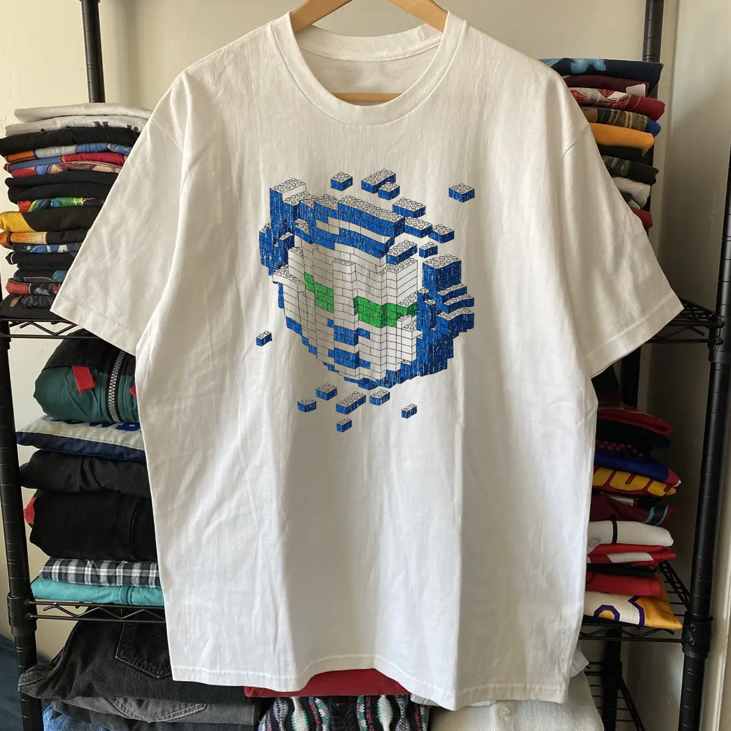 Napster Block Washed White Tee