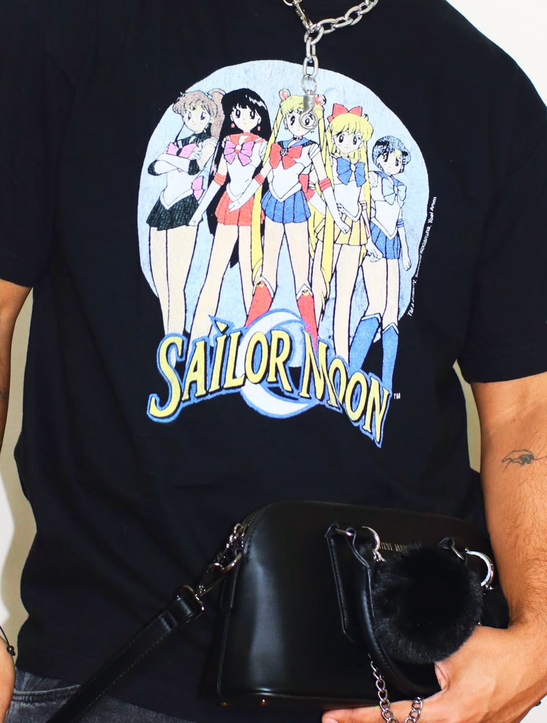1998 Sailor Moon Washed Black Tee
