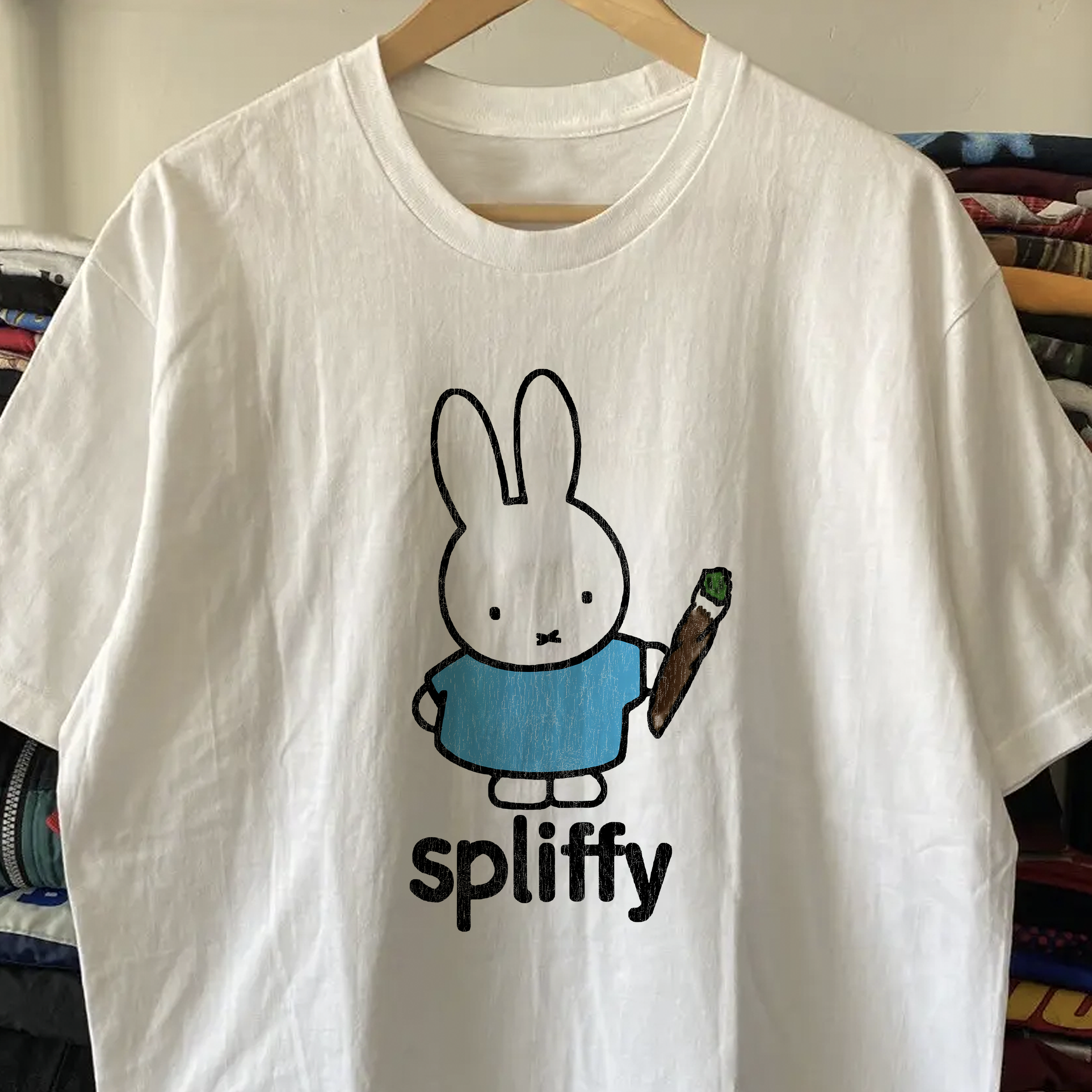 Rare Spliffy Washed White Tee