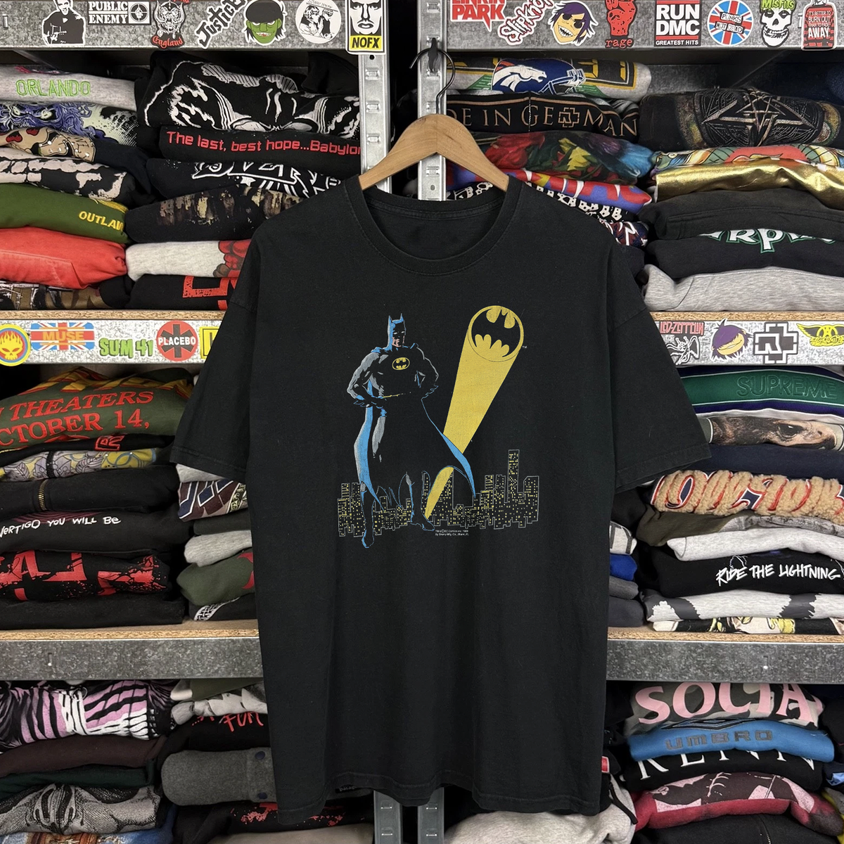 1989 Batman DC Comics Washed Black Tee