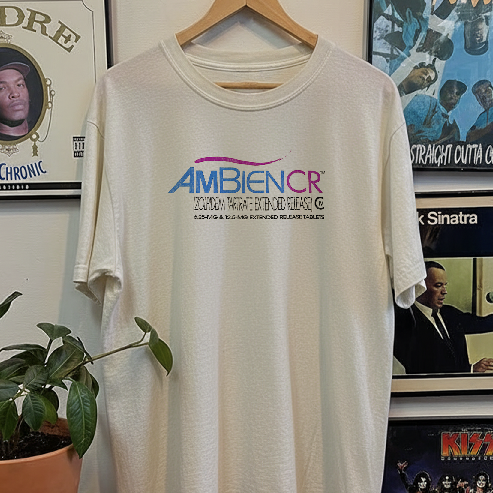 Rare Ambien CR Washed White Tee
