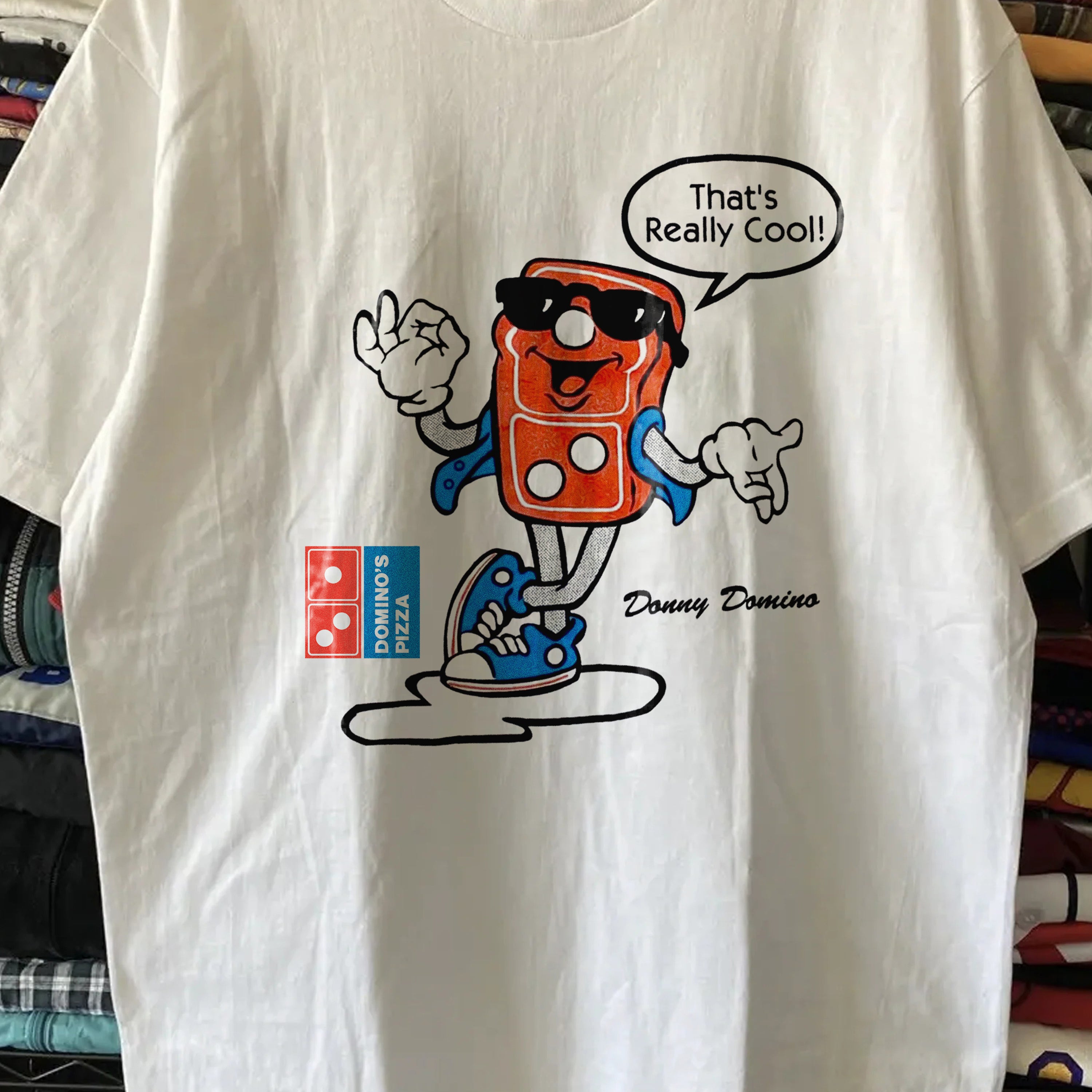 1993 Donny Dominos Washed White Tee