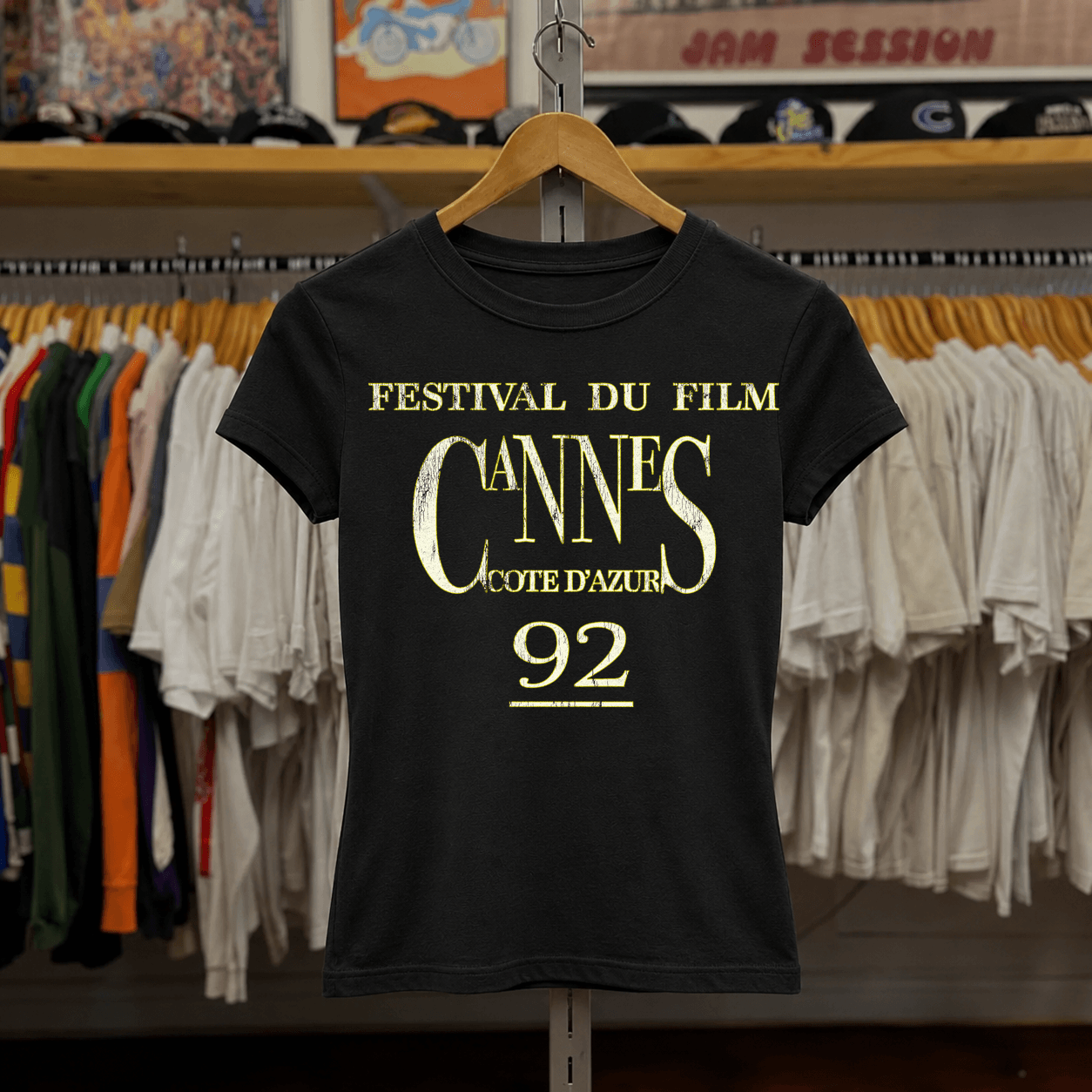 1992 Cannes Film Festival Promo Rare Womens Black Tee