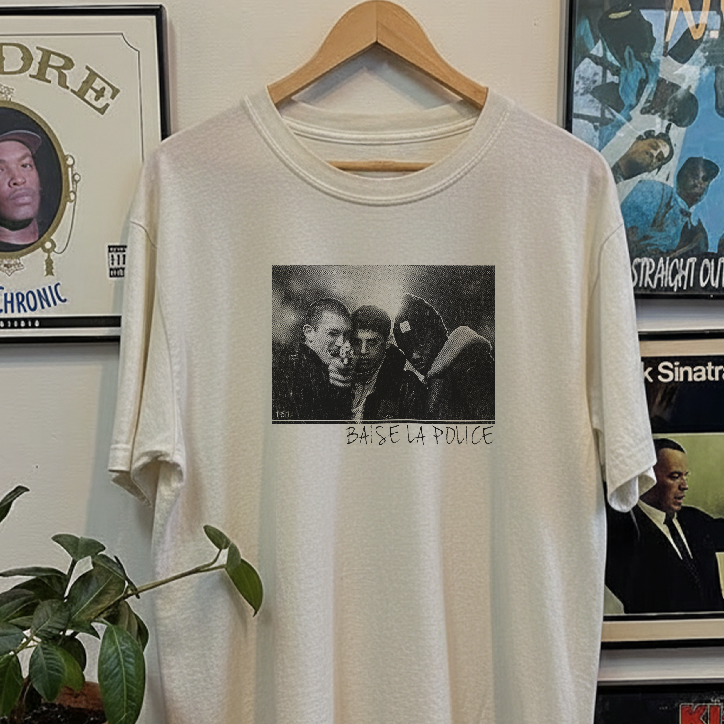 90s La Haine Washed White Tee