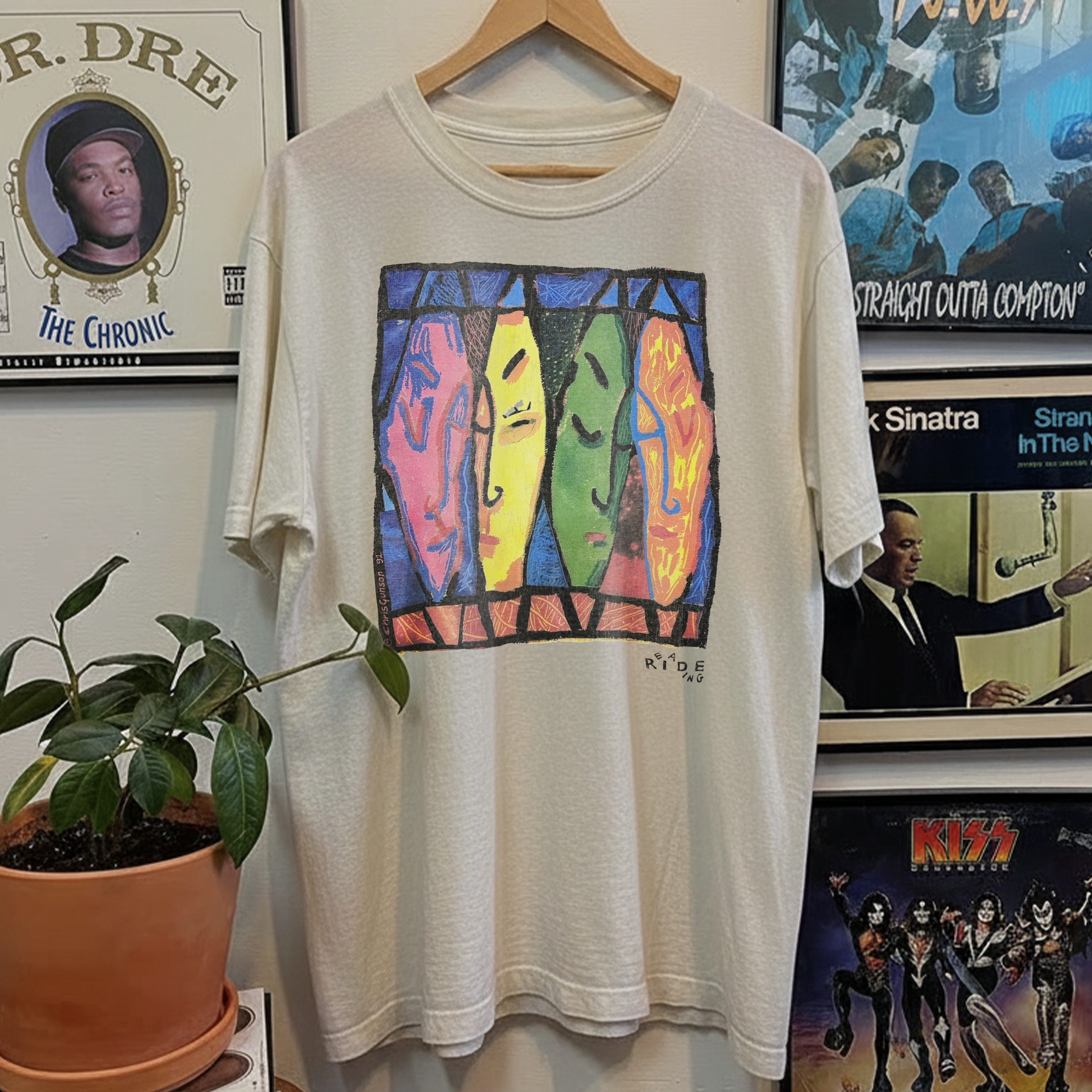 1992 Ride Reading Festival Washed White Tee