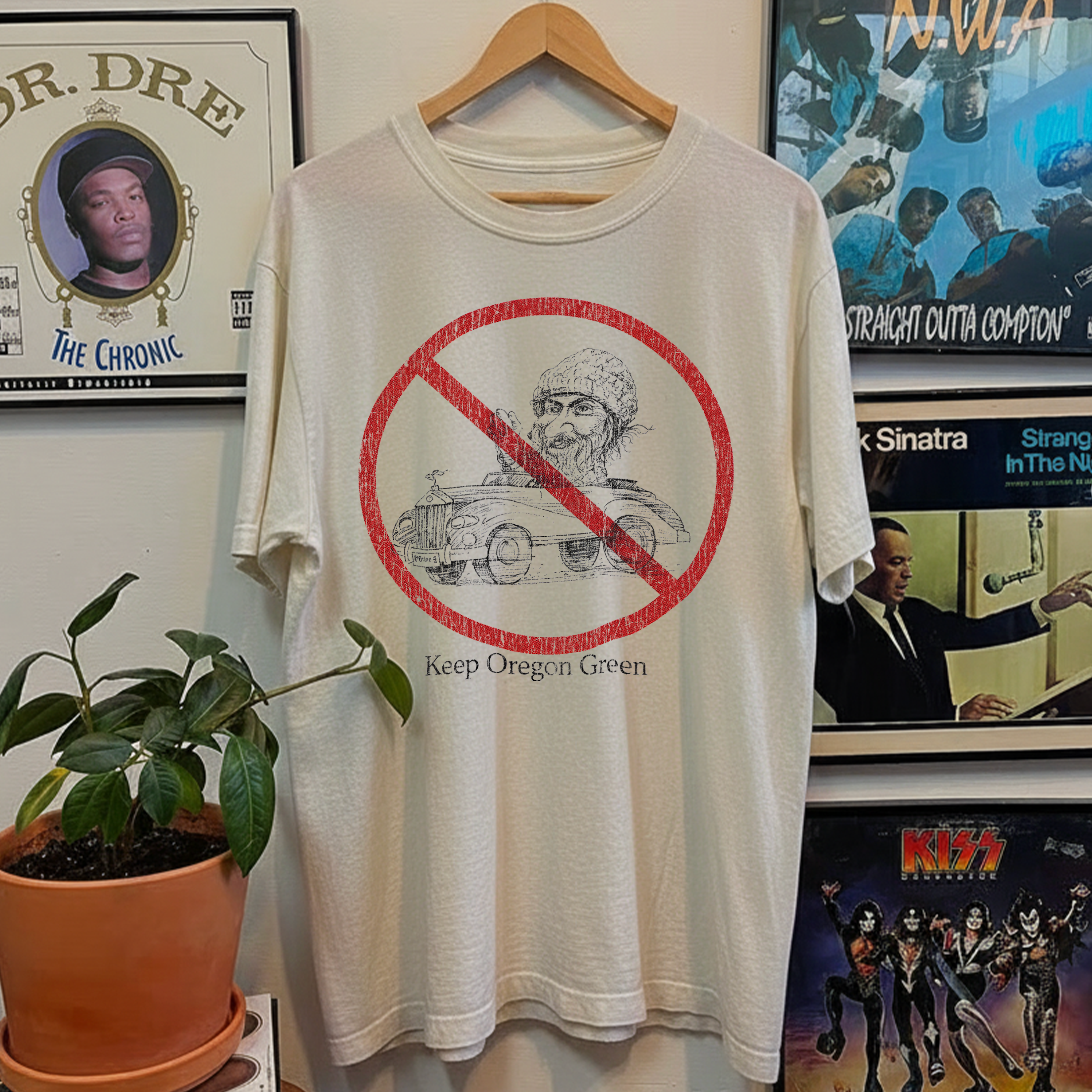 Keep Oregon Green Washed White Tee