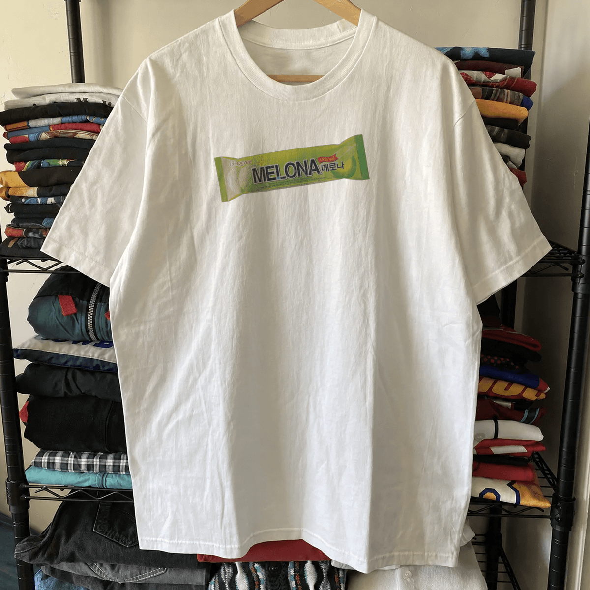 Melona Vintage Washed White T-Shirt