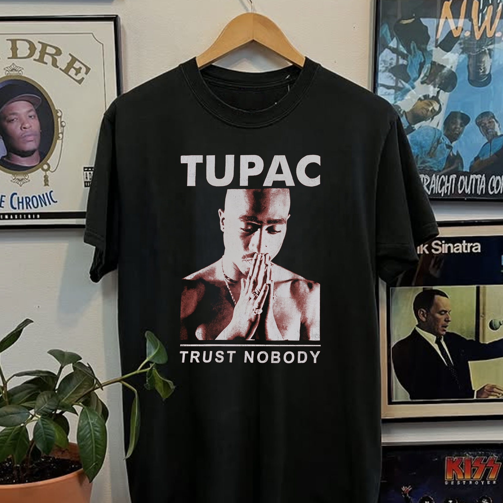 Rare Tupac Trust Nobody Washed Black Tee