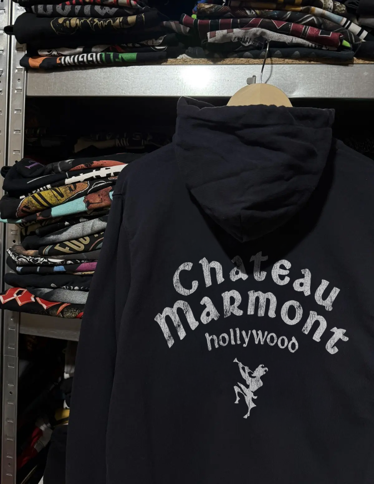 90s CHATEAU MARMONT 'HOLLYWOOD' RARE BLACK HOODIE