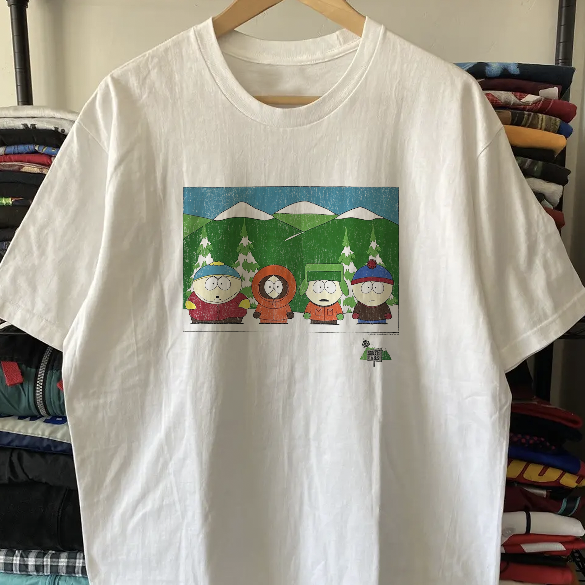 1997 South Park Washed White Tee