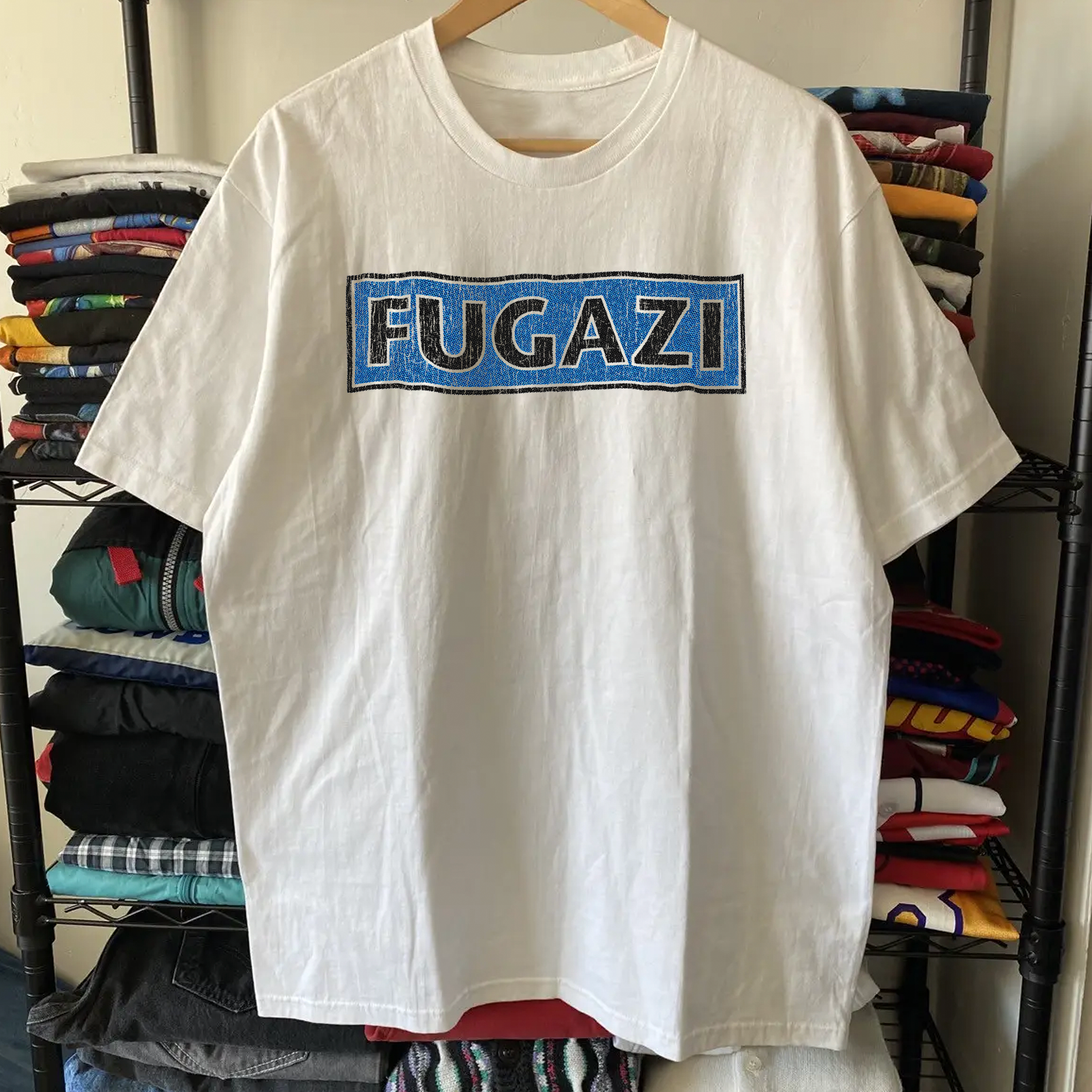 Rare Fugazi Promo Washed White Tee