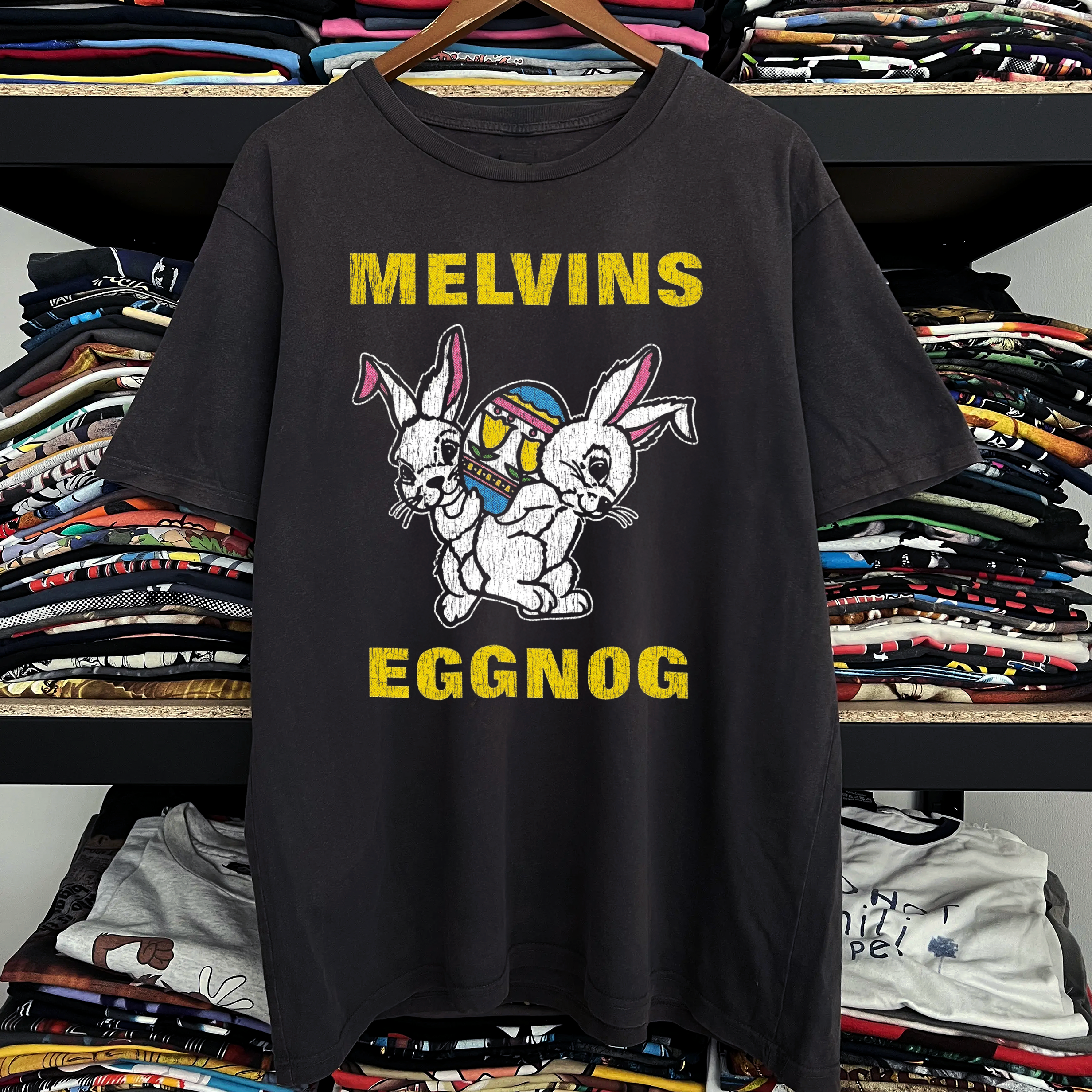 Rare Melvins Eggnog Washed Black Tee