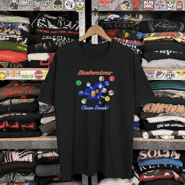 90s BUD 'CLEAN BREAK' Vintage Washed Black T-Shirt – Strike