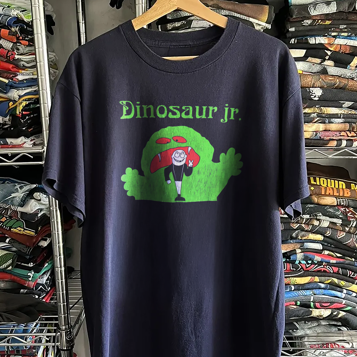 Rare Dinosaur Jr Monster Washed Navy Tee – Strike Anywhere Vintage Rare Dinosaur Jr Monster Washed Navy Tee – Strike Anywhere Vintage