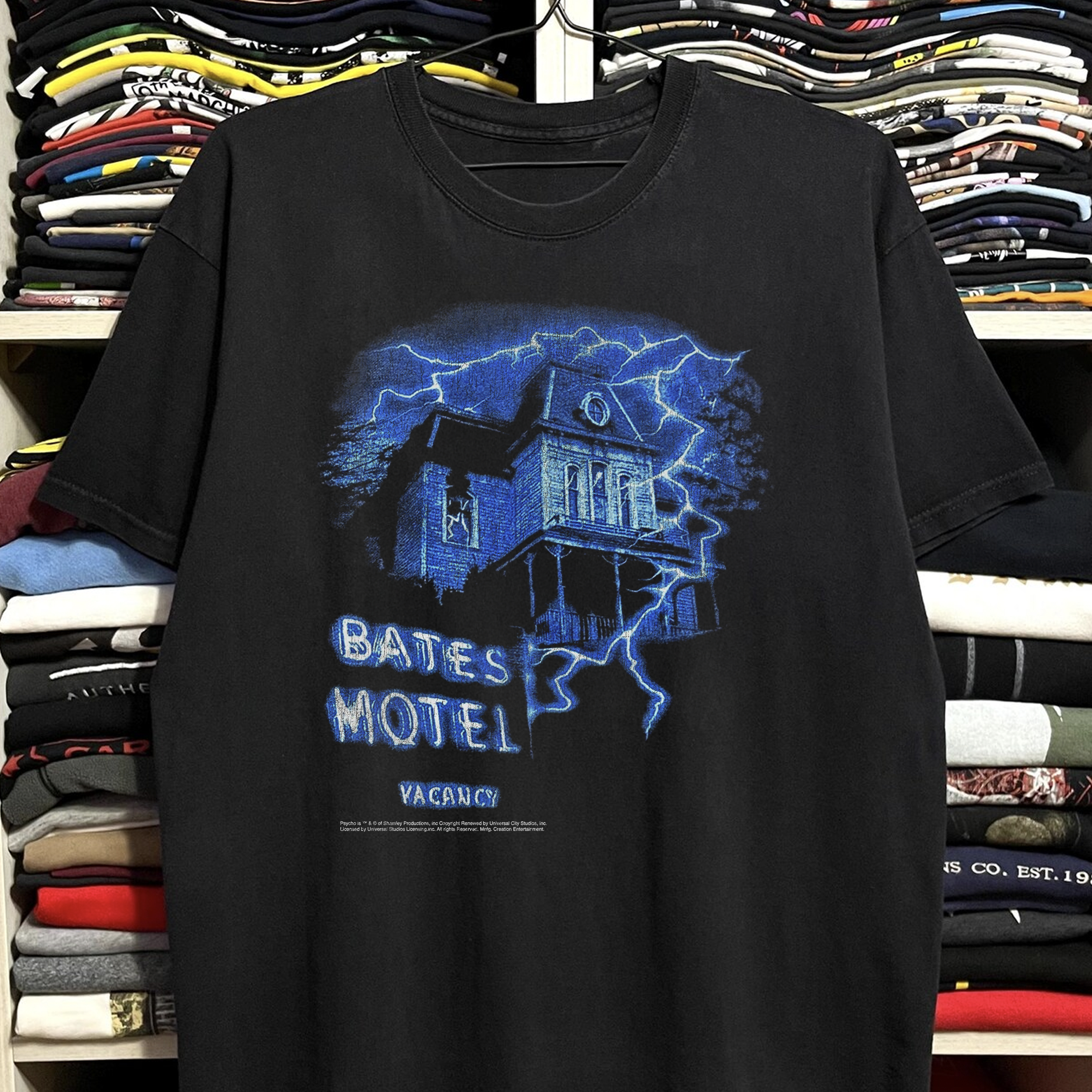 Rare Bates Motel Washed Black Tee