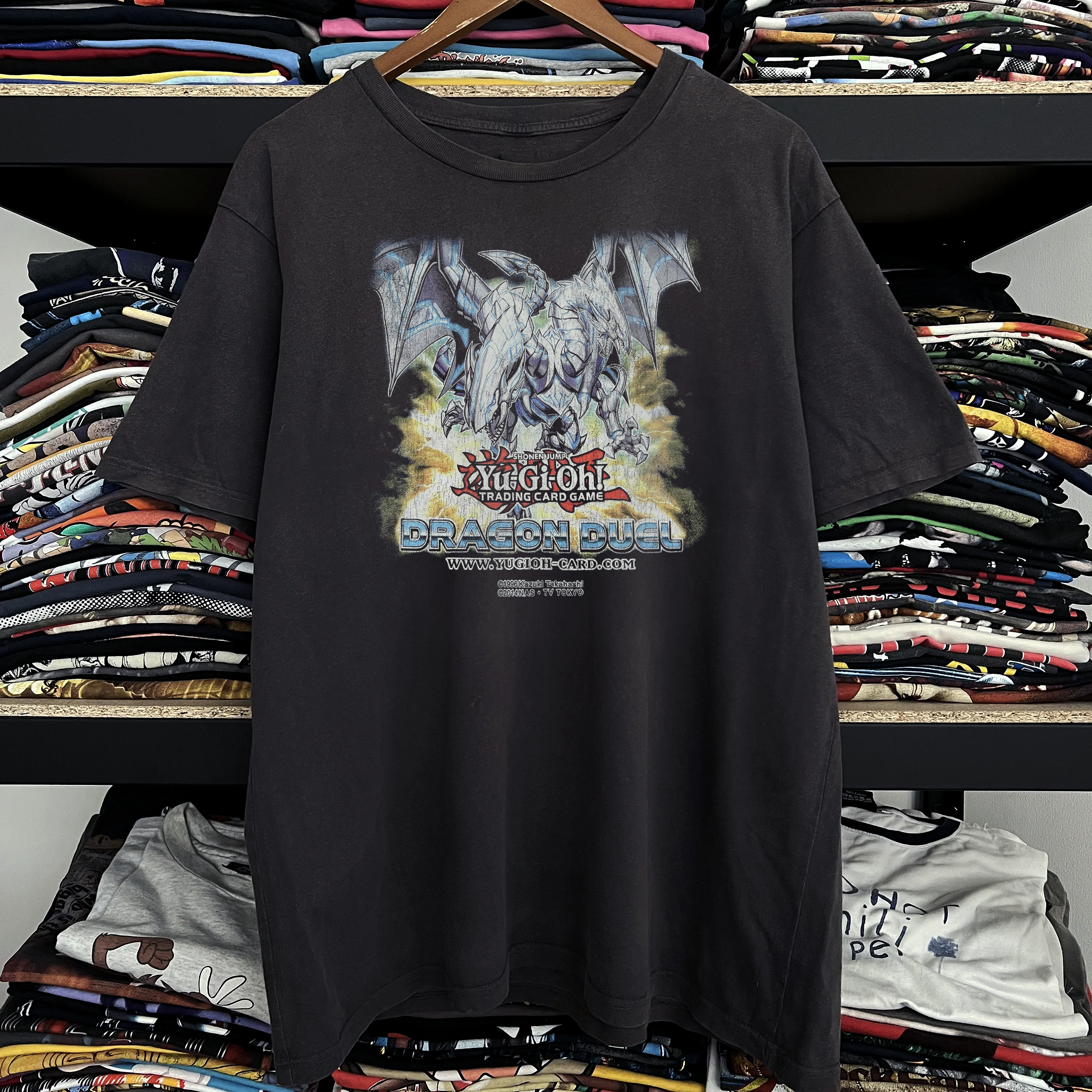 Rare Yugioh Dragon Duel TCG Tournament Washed Black Tee Strike Anywhere Vintage Rare Yugioh Dragon Duel TCG Tournament Washed Black Tee Strike Anywhere Vintage