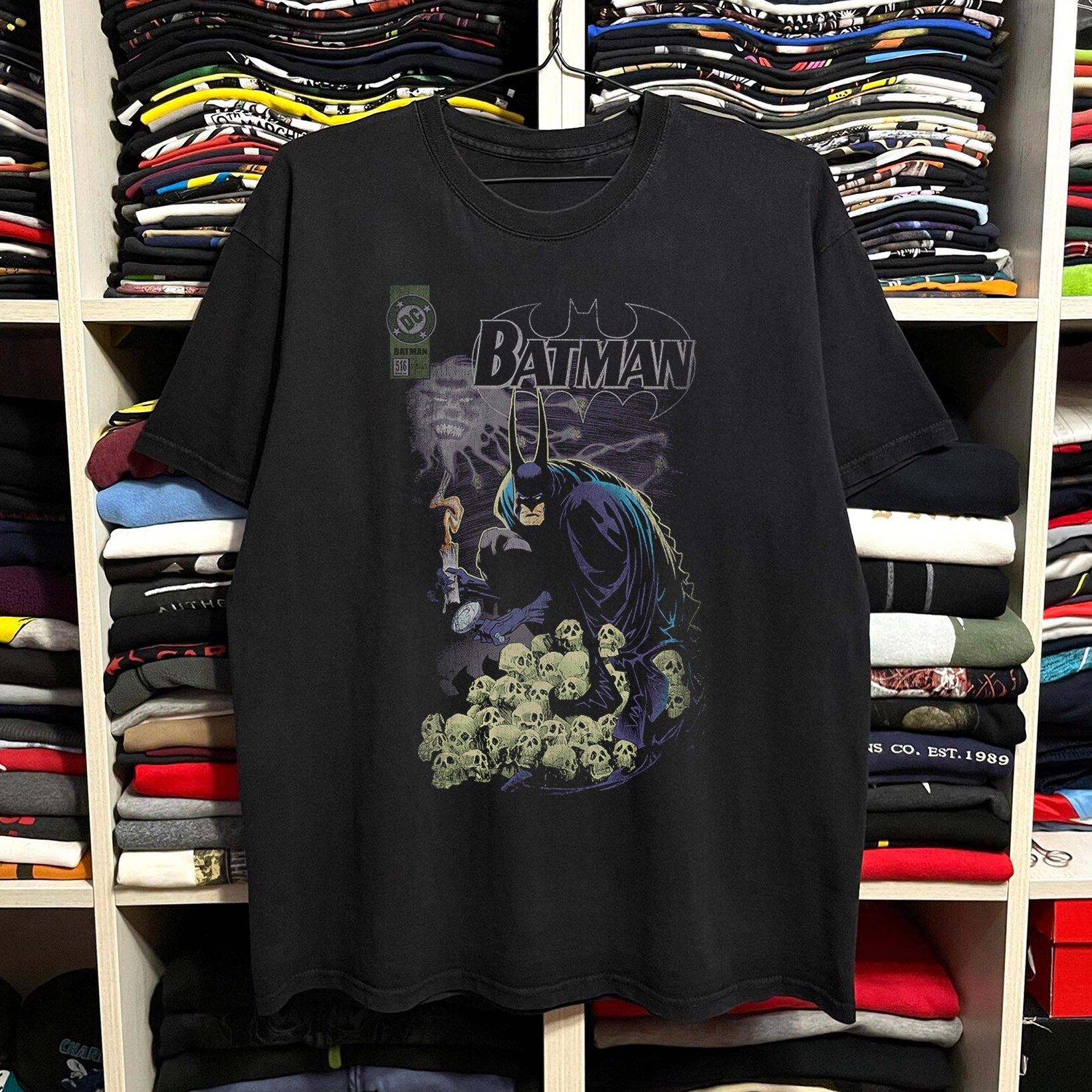 Rare Batman Comic Washed Black Tee
